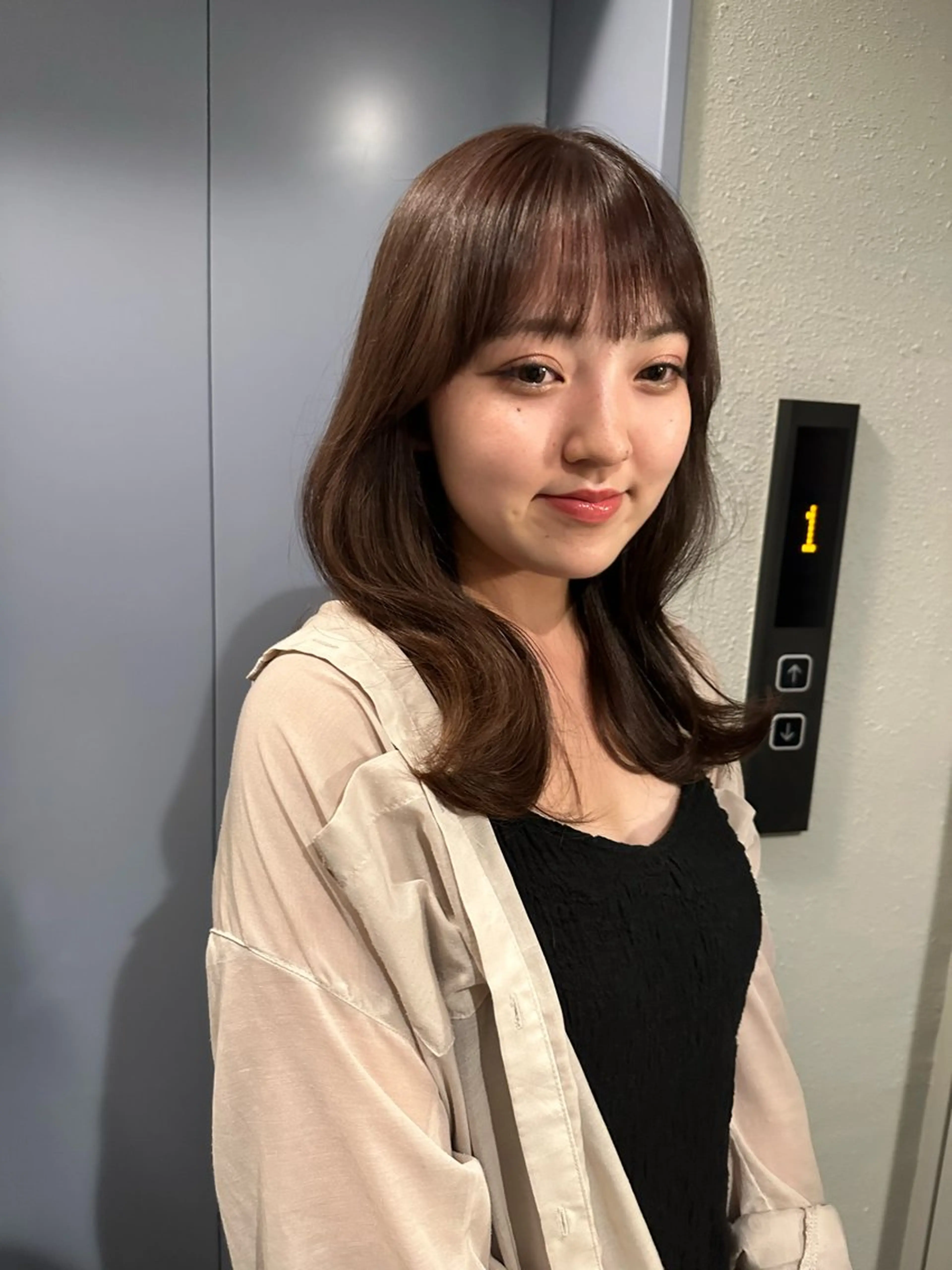 セミロング レイヤーカット/艶カ ラー/chihiroのヘアスタイル