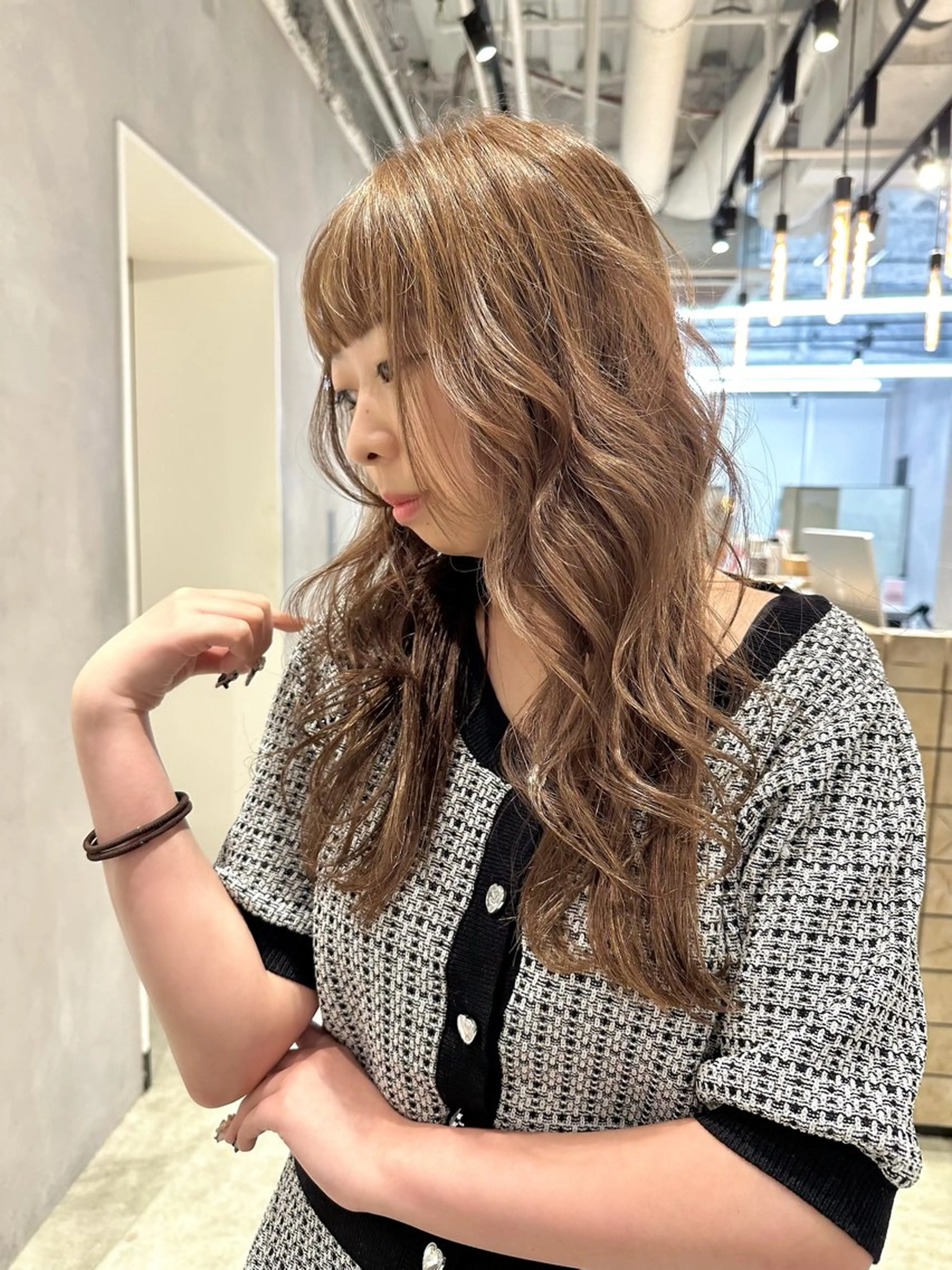 ロング カラー ベージュカラー ブリーチ ミルクティーベージュ カット ヘアカラー トリートメント ハイトーン/ショート /akane🐰♥️のヘアスタイル