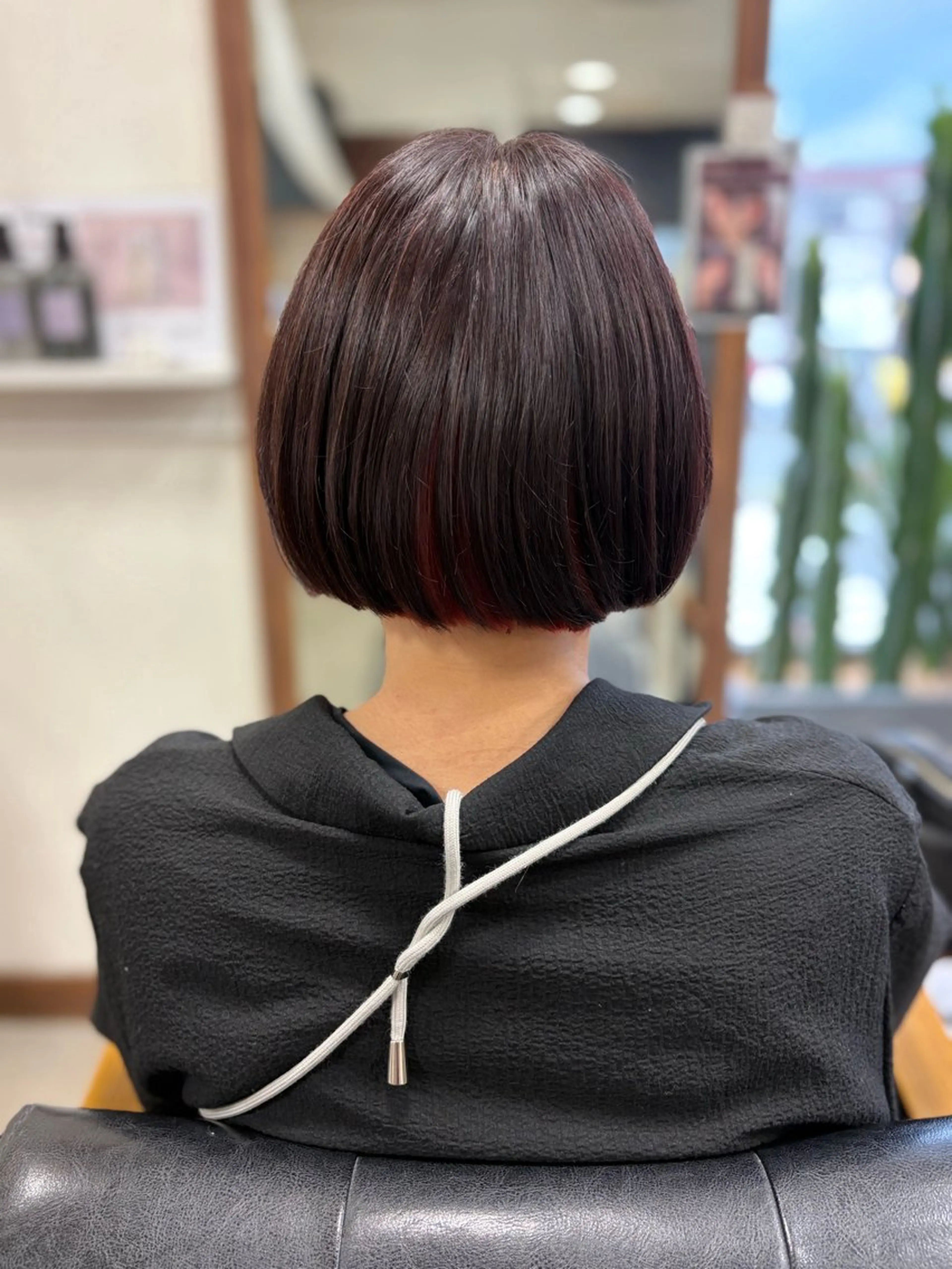 ショート カラー ブラウンカラー レッドカラー レッドブラウン カット ヘアカラー lotti スタイリスト田中のヘアスタイル