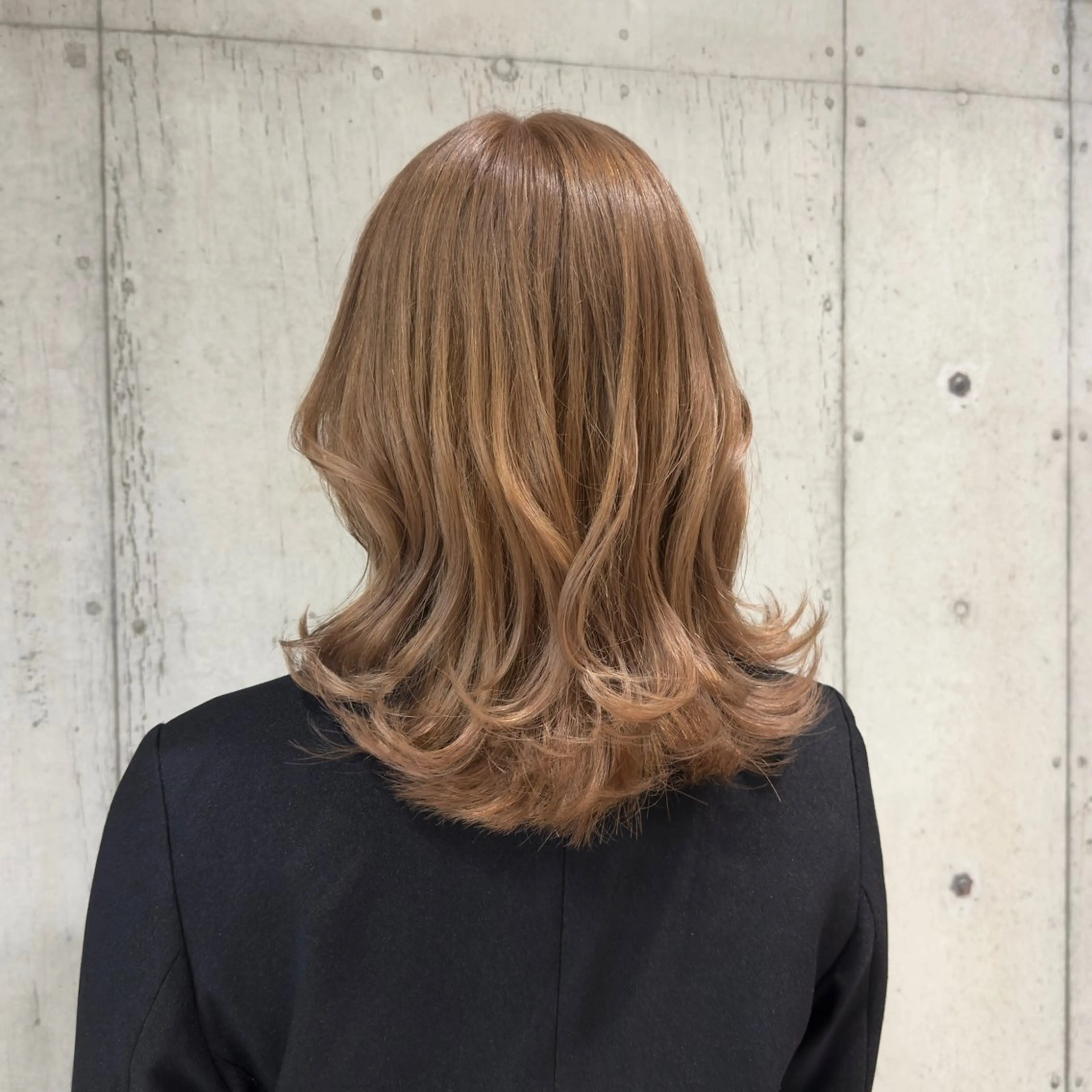 セミロング カラー ベージュカラー ヘーゼル 透明感/血色カラー/ 似合せレイヤー/ゆいのヘアスタイル