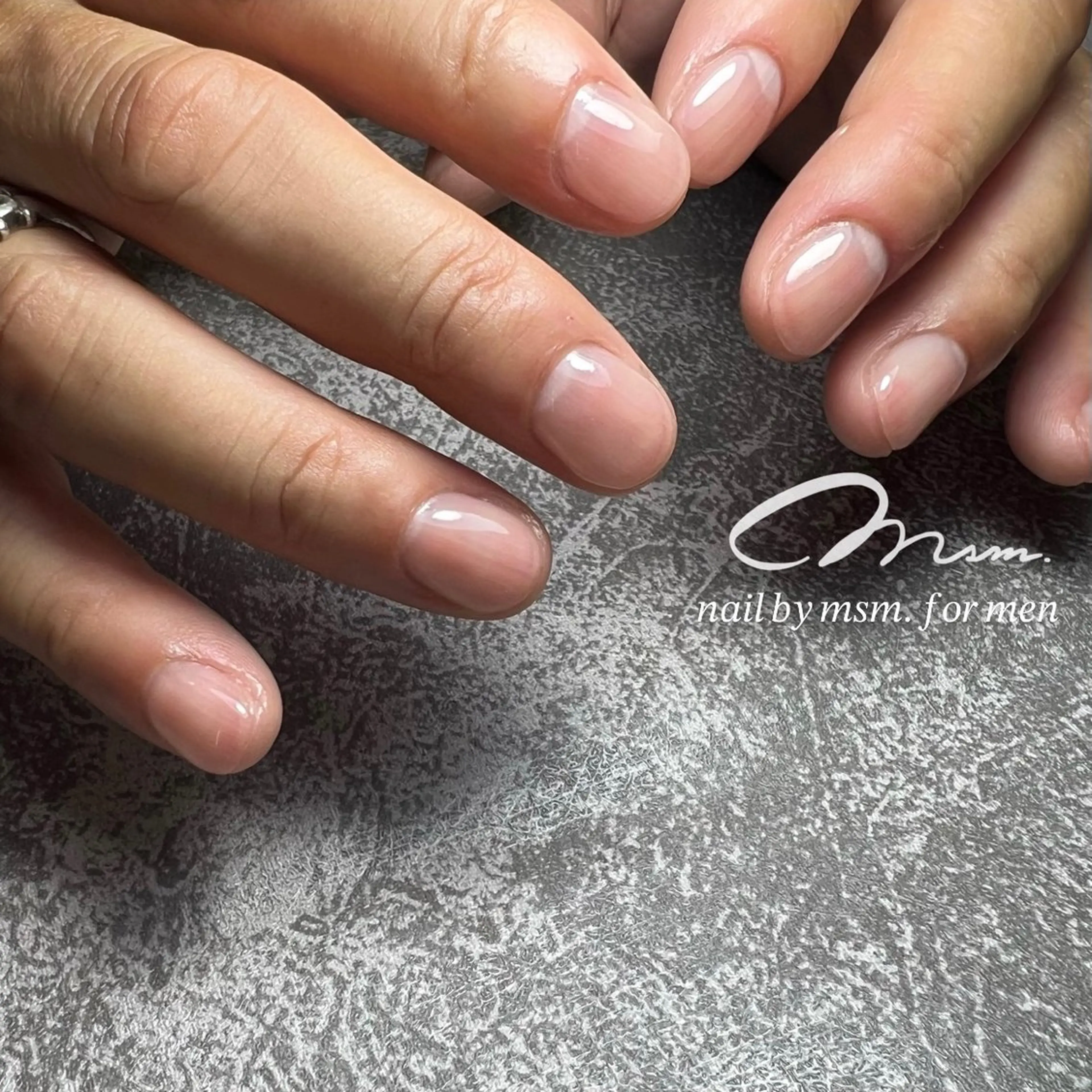 メンズ ネイル クリアネイル ジェルネイル メンズネイル 同時施術◎💅🏻 ネイル/眉毛/まつ毛のネイルデザイン