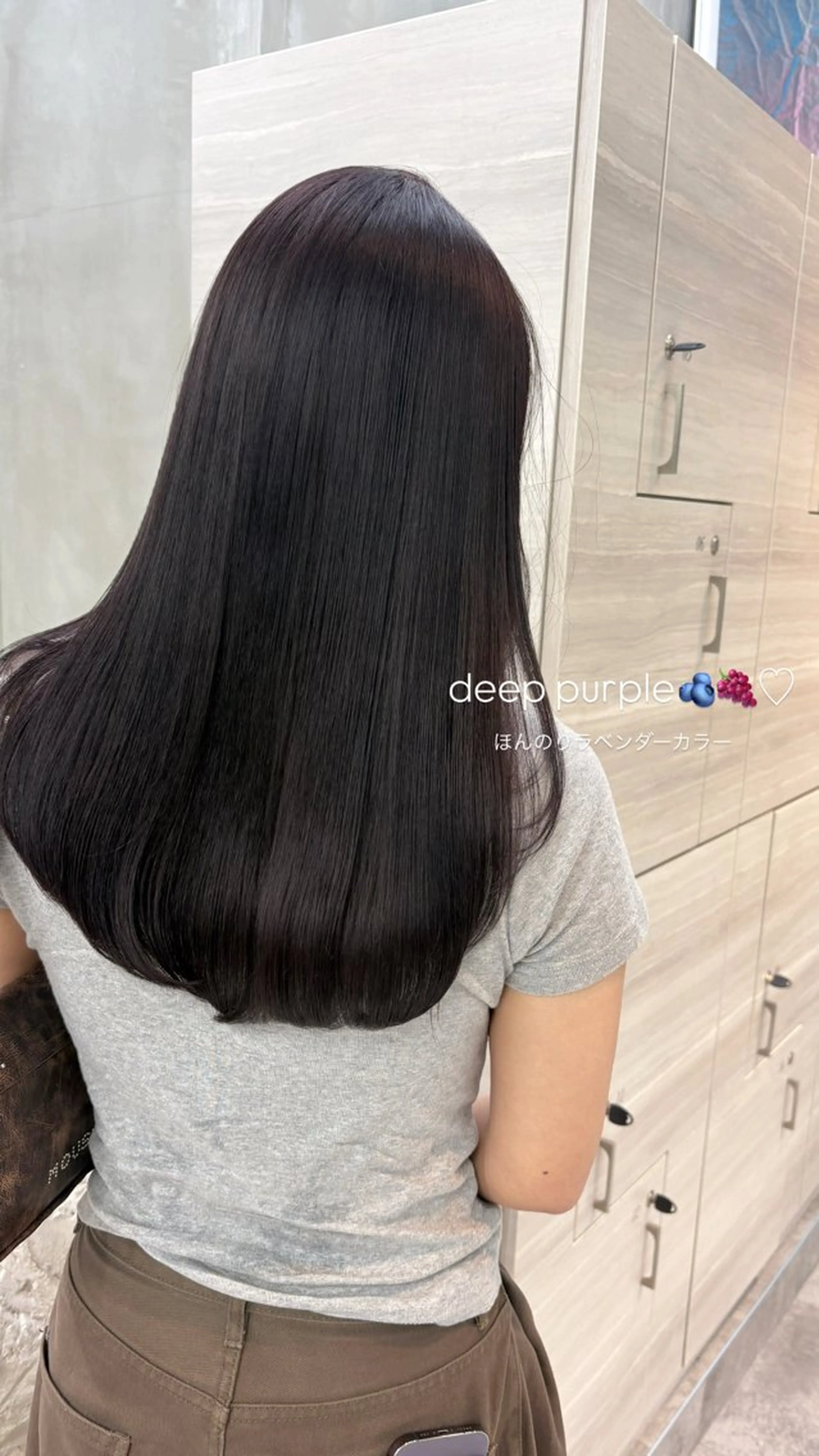 ロング カラー ラベンダーカラー ヘアカラー ナツミ/透明感カラー /酸性ストレートのヘアスタイル