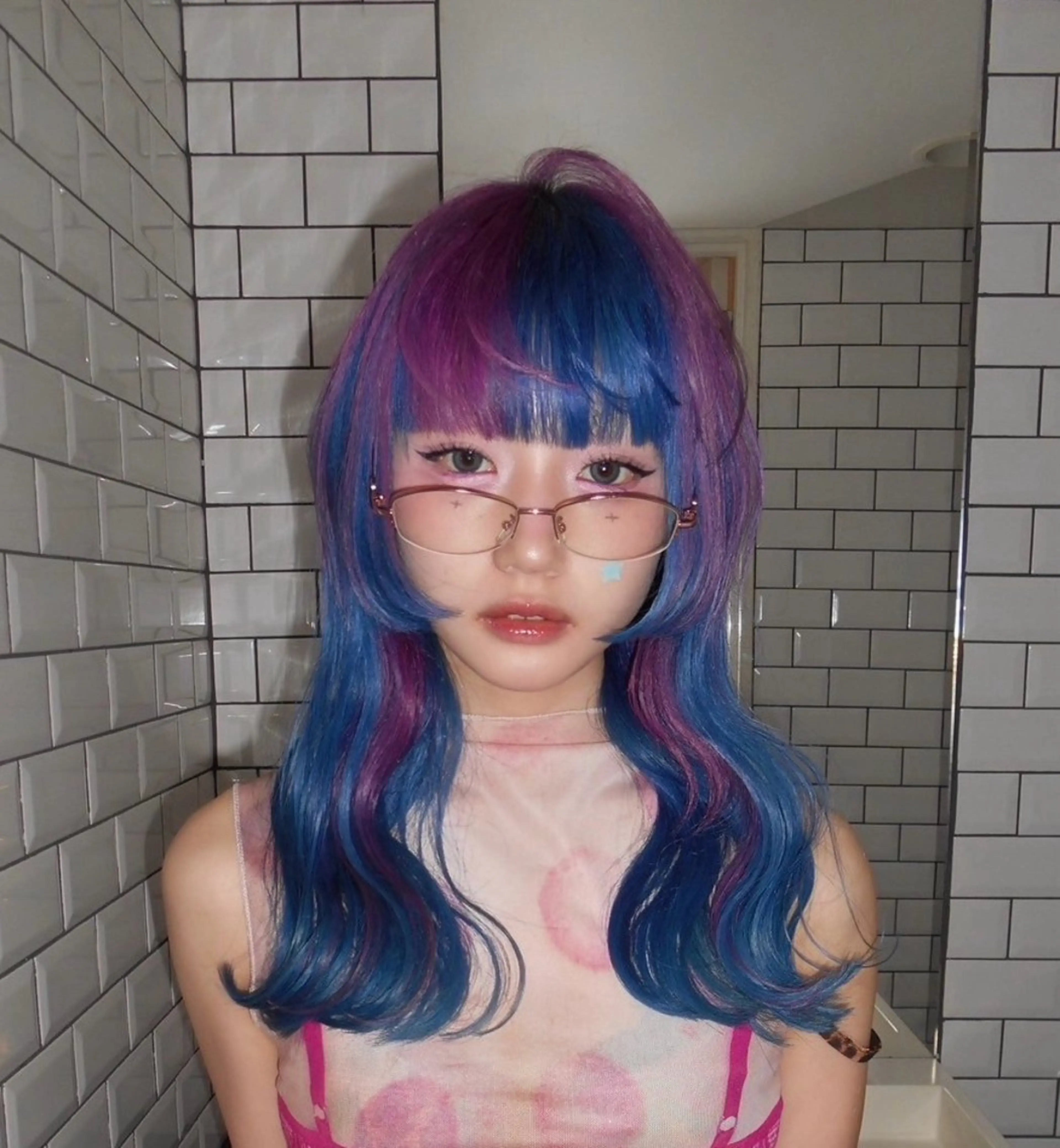 ロング カラー こだわりハイトーン/ ケアブリーチ/岸のヘアスタイル