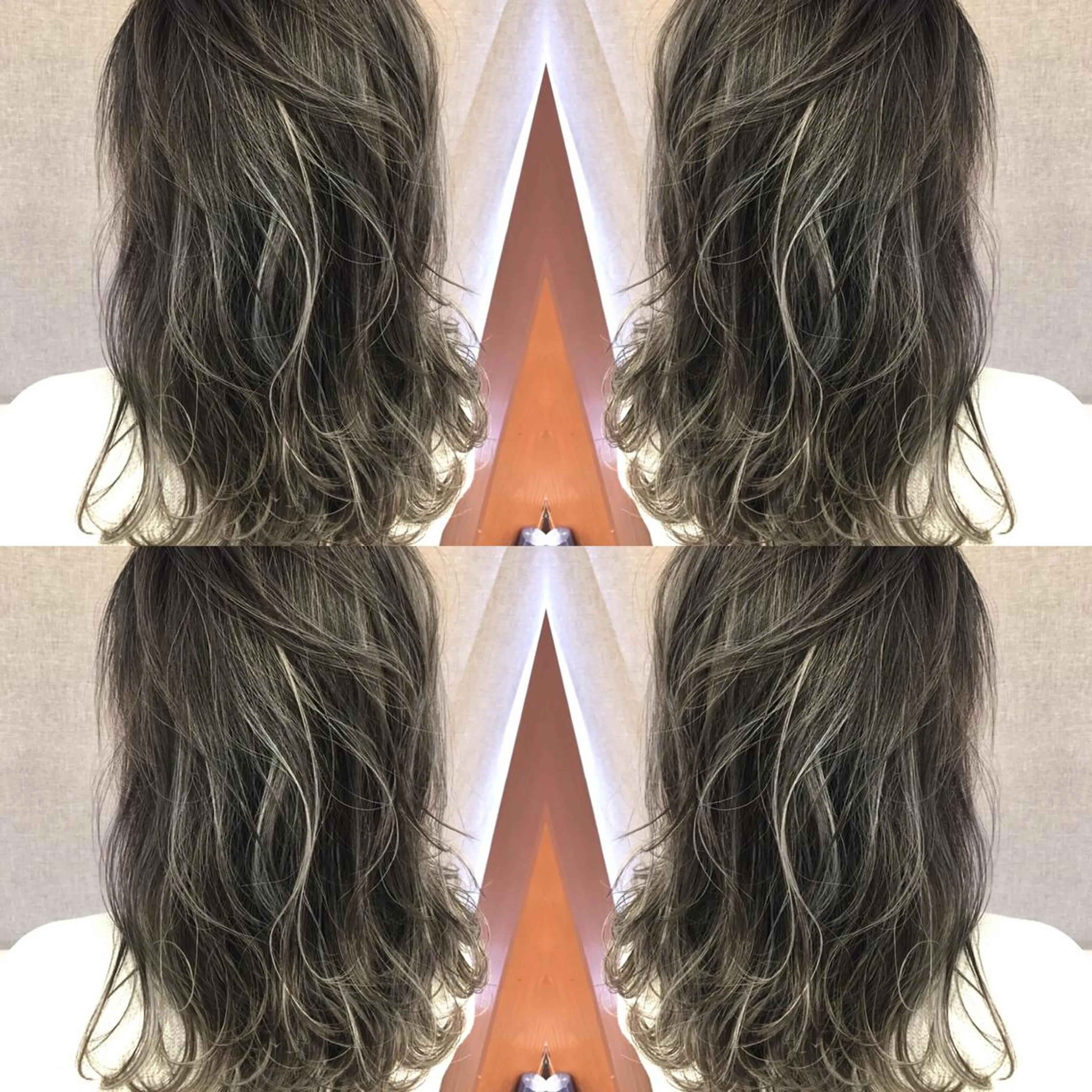 ミディアム カラー ハイライトカラー 3Dハイライト ハイライト ヘアカラー トリートメント 井上 一平のヘアスタイル