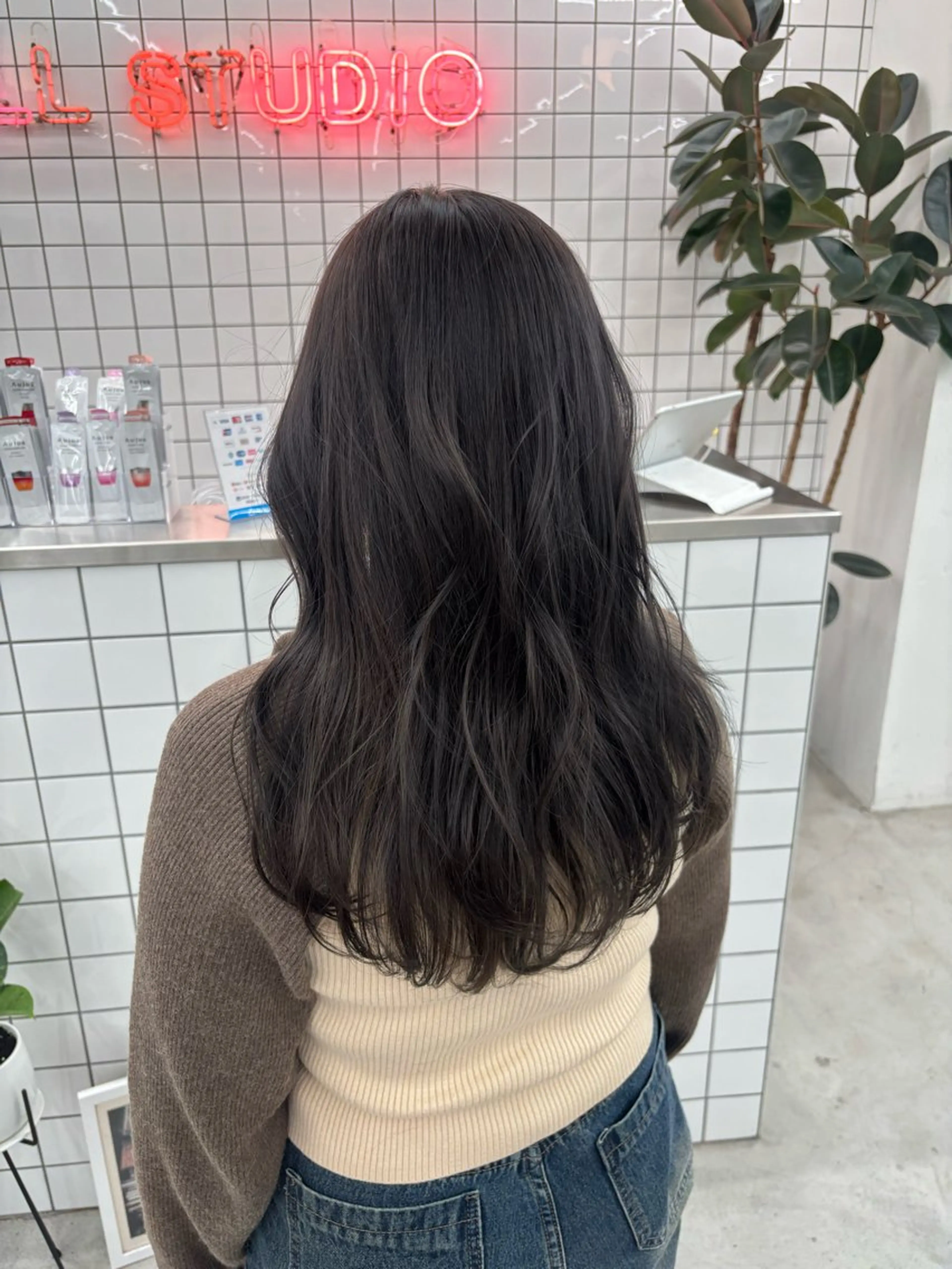 ロング カラー カット ヘアカラー 夕羽夢🍓矢場/ 透明感カラーのヘアスタイル