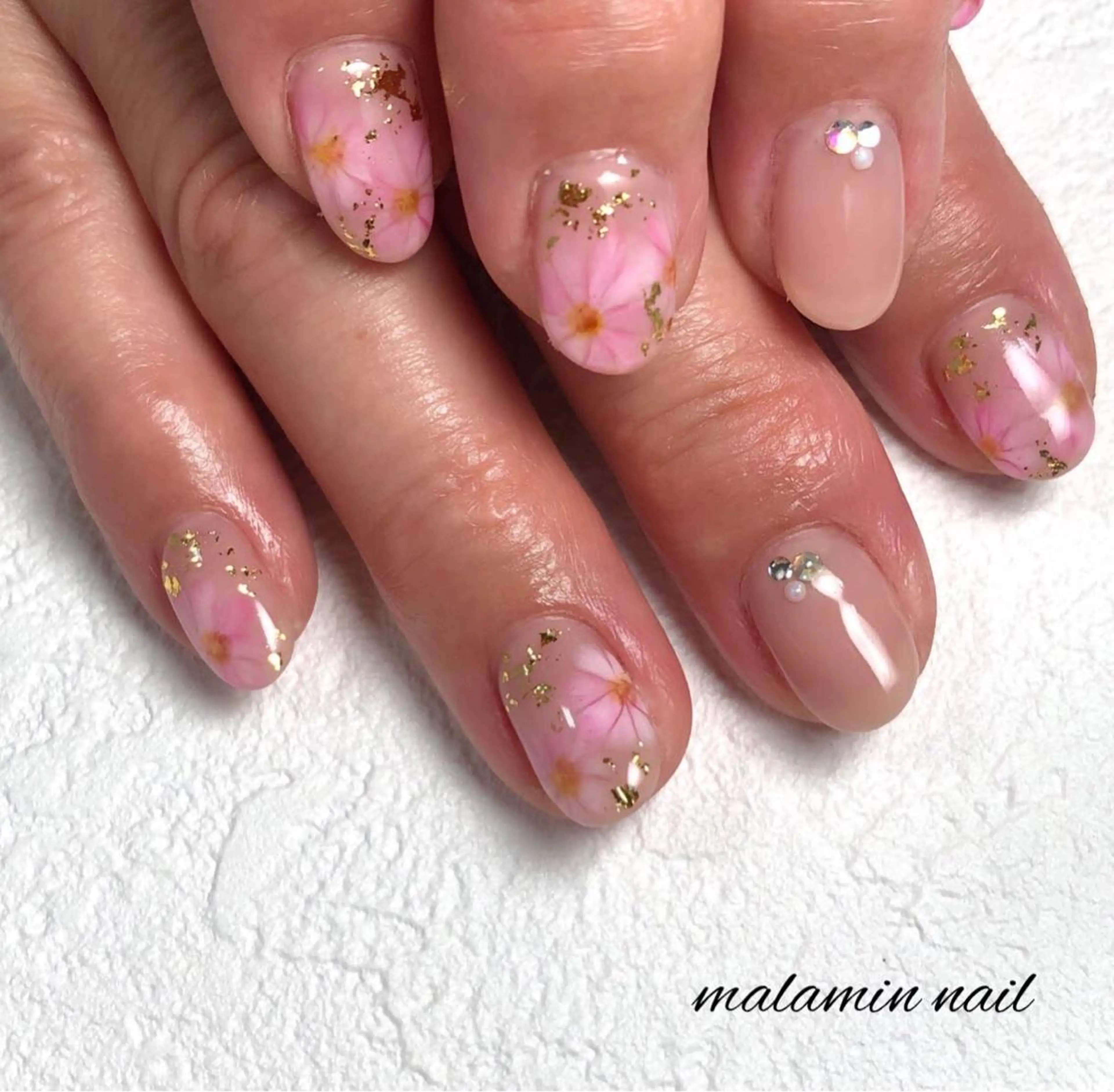 ネイル 桜ネイル Nemoto Mariのネイルデザイン