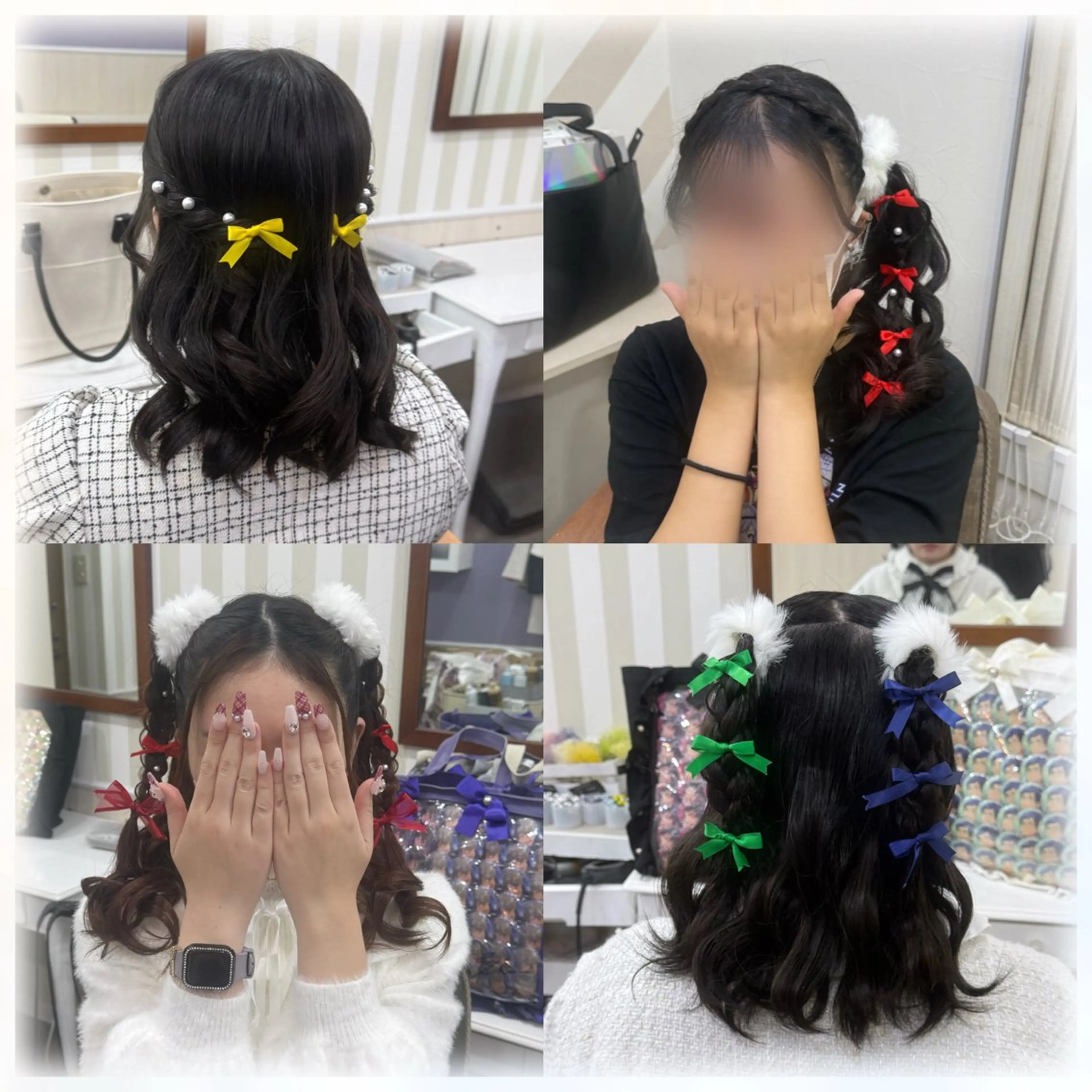 《土日祝7:00-11:00》飾り10本選べる⌇﻿ヘアセット🎀の写真
