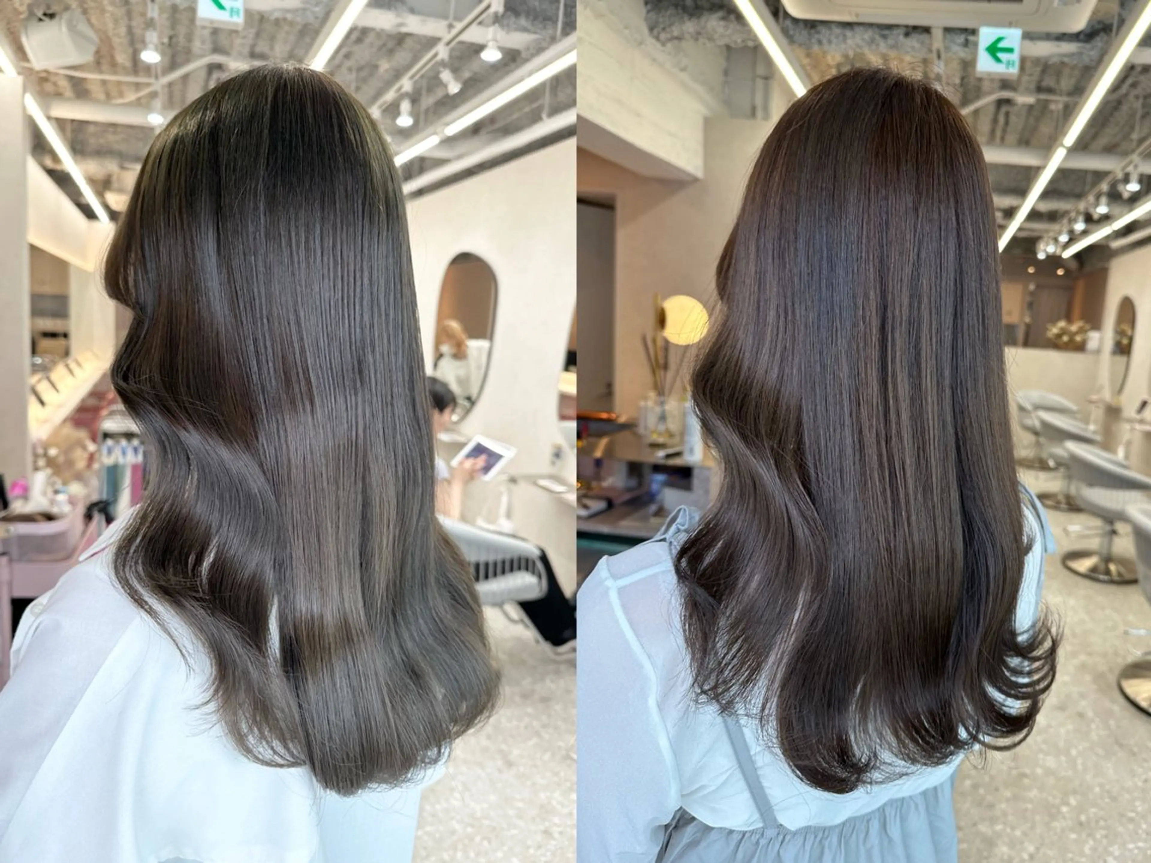 セミロング シールエクステ エクステ 顔周りカット 髪質改善 韓国風ヘア カット ヘアカラー トリートメント 新宿/韓国レイヤー/ 髪質改善/佐藤航のヘアスタイル