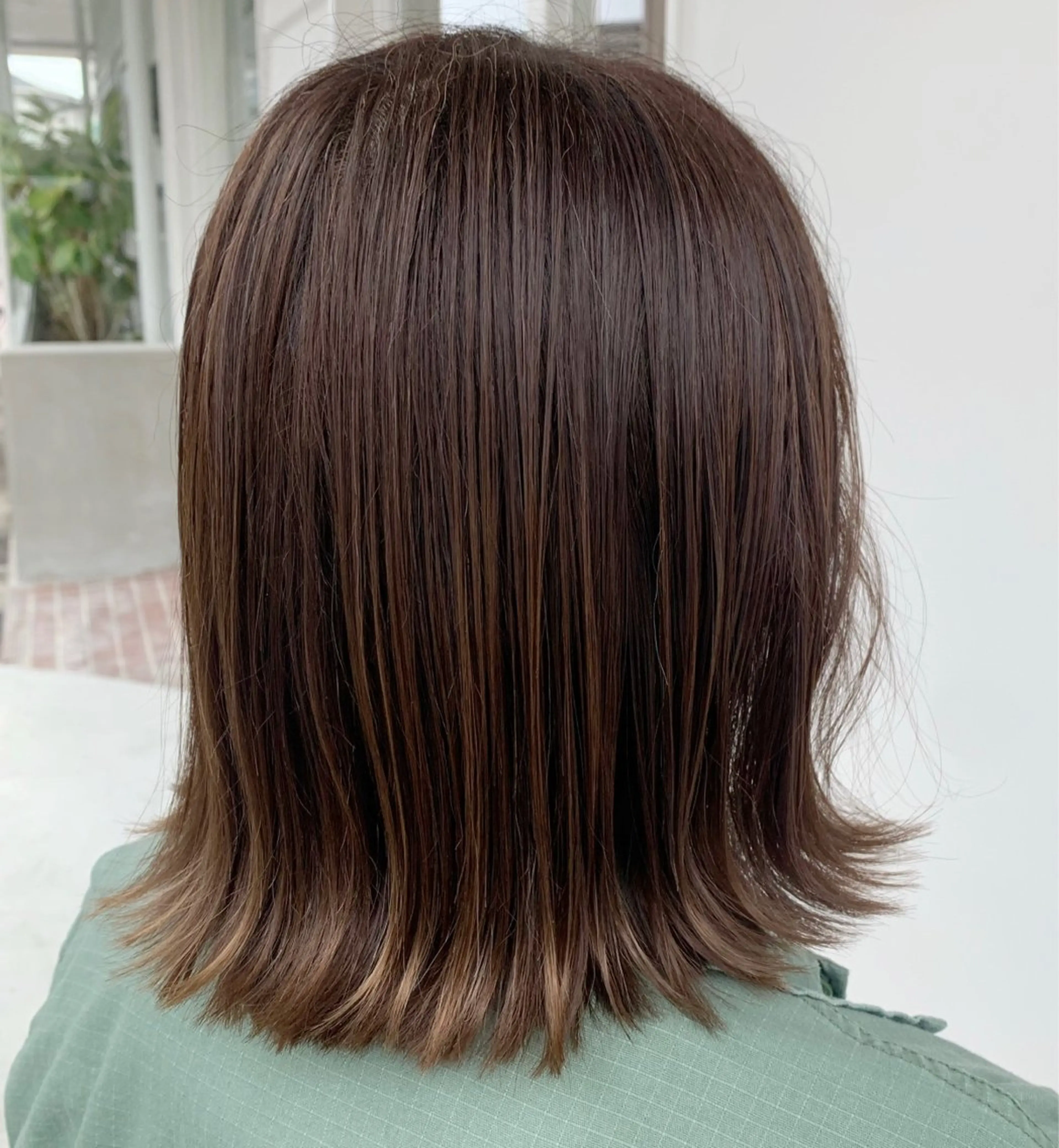 ミディアム カラー ブラウンカラー ナチュラルブラウン 廣瀬 ちよみのヘアスタイル