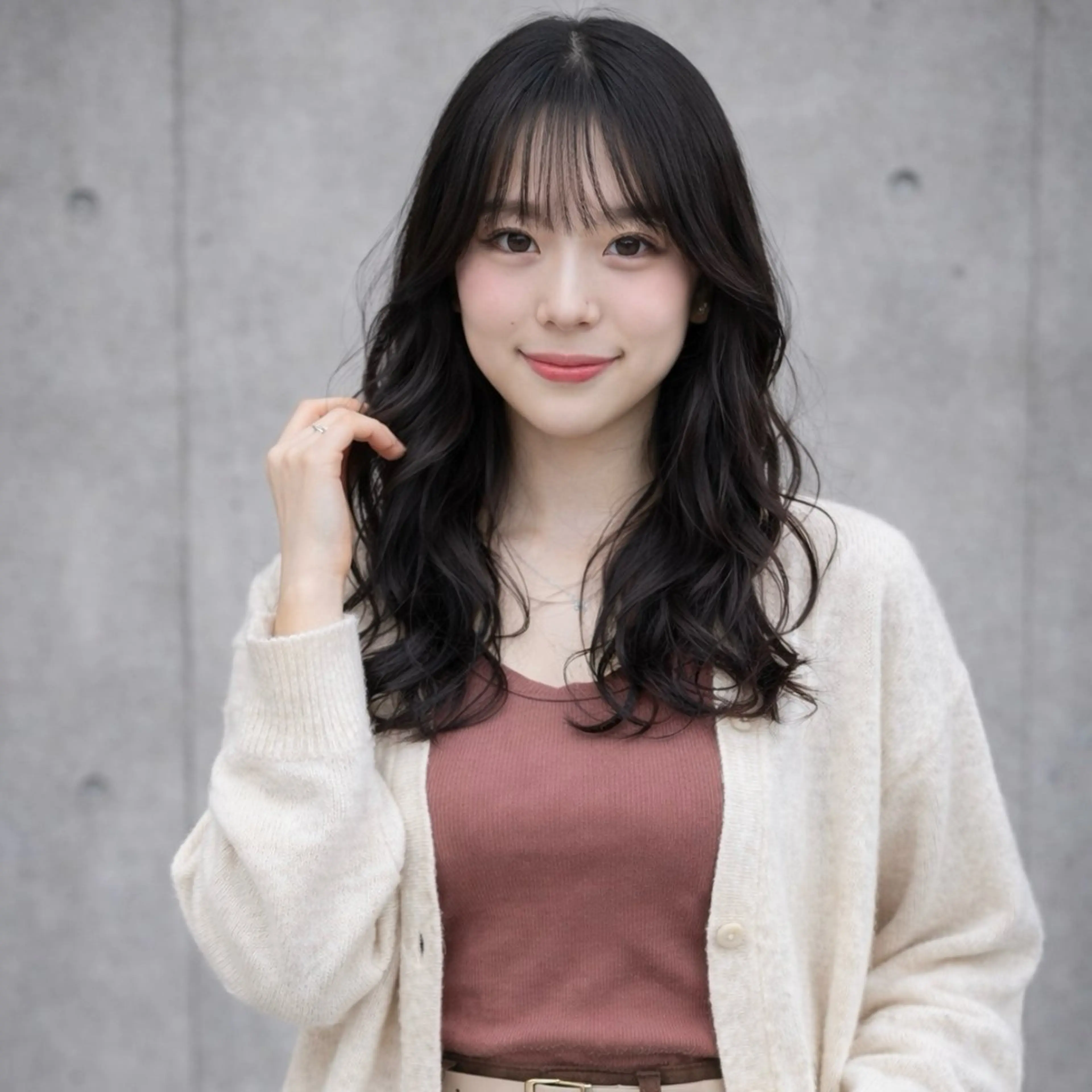 ミディアム カラー カット ヘアカラー 一ノ瀬 暁のヘアスタイル