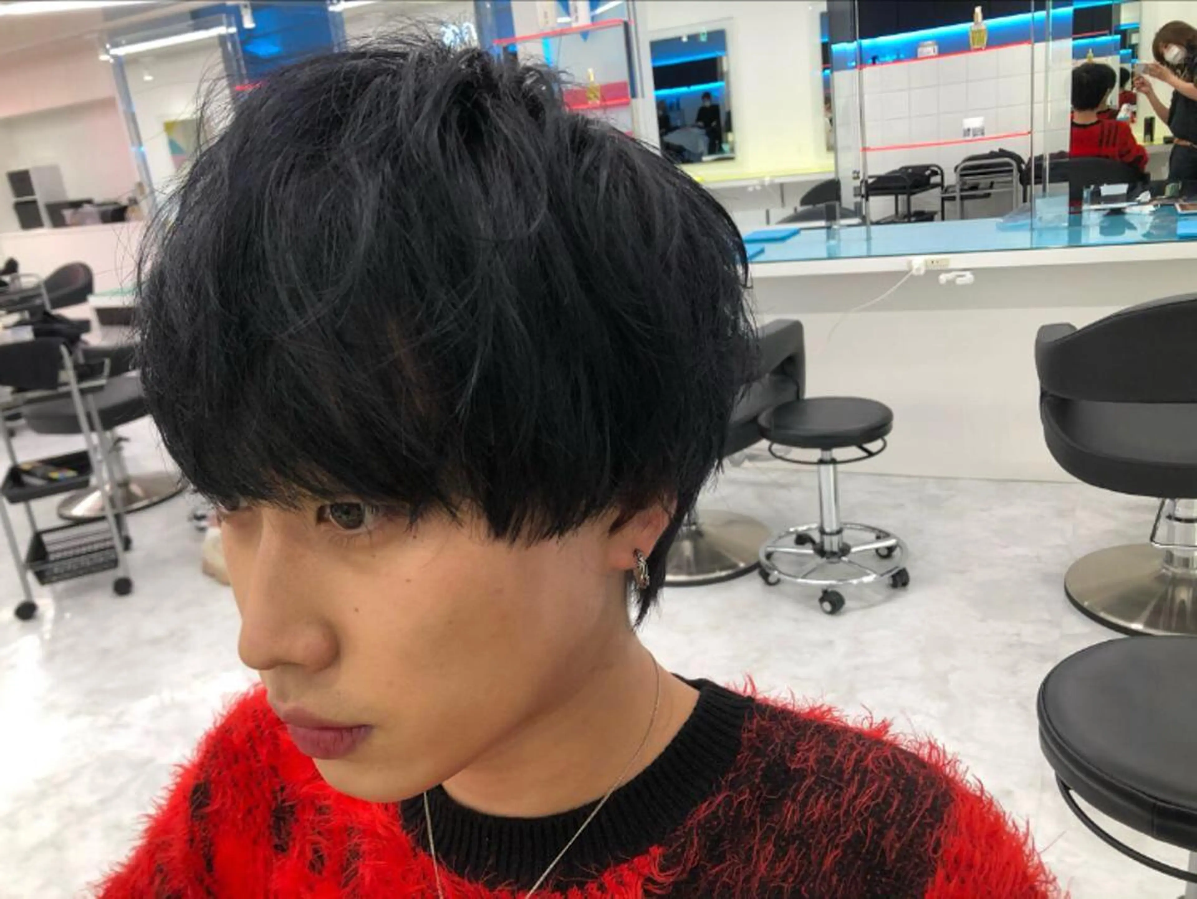 カラー メンズ BABY 艶髪暗髪ヘア💖達人のヘアスタイル