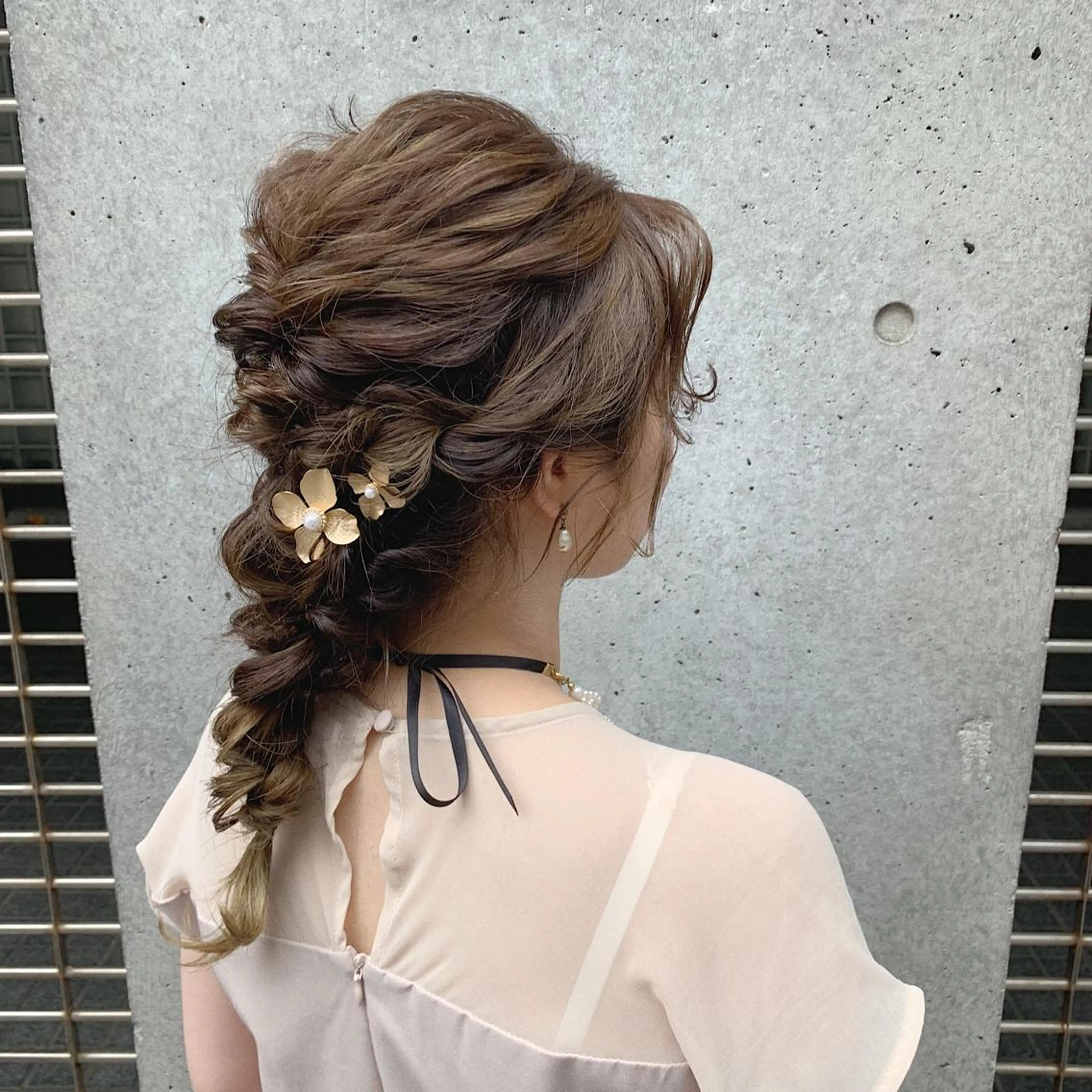 ミディアム カラー ヘアアレンジ 結婚式・ブライダル 🌟アレンジが似合う カラー🌟Rumiのヘアスタイル