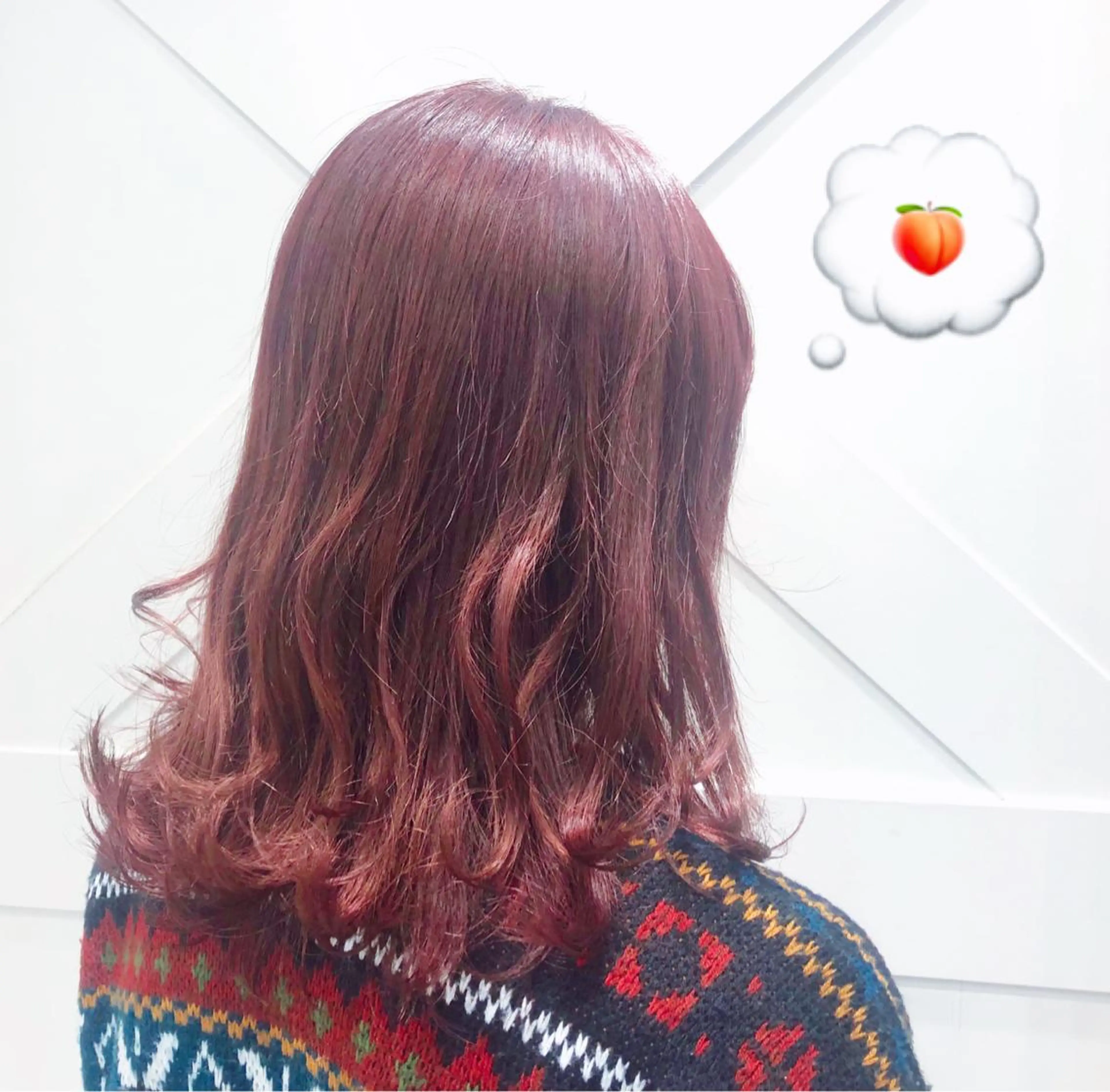 セミロング カラー オレンジ ピンクカラー 🌺ウルフカット職人 新垣渚🐺のヘアスタイル