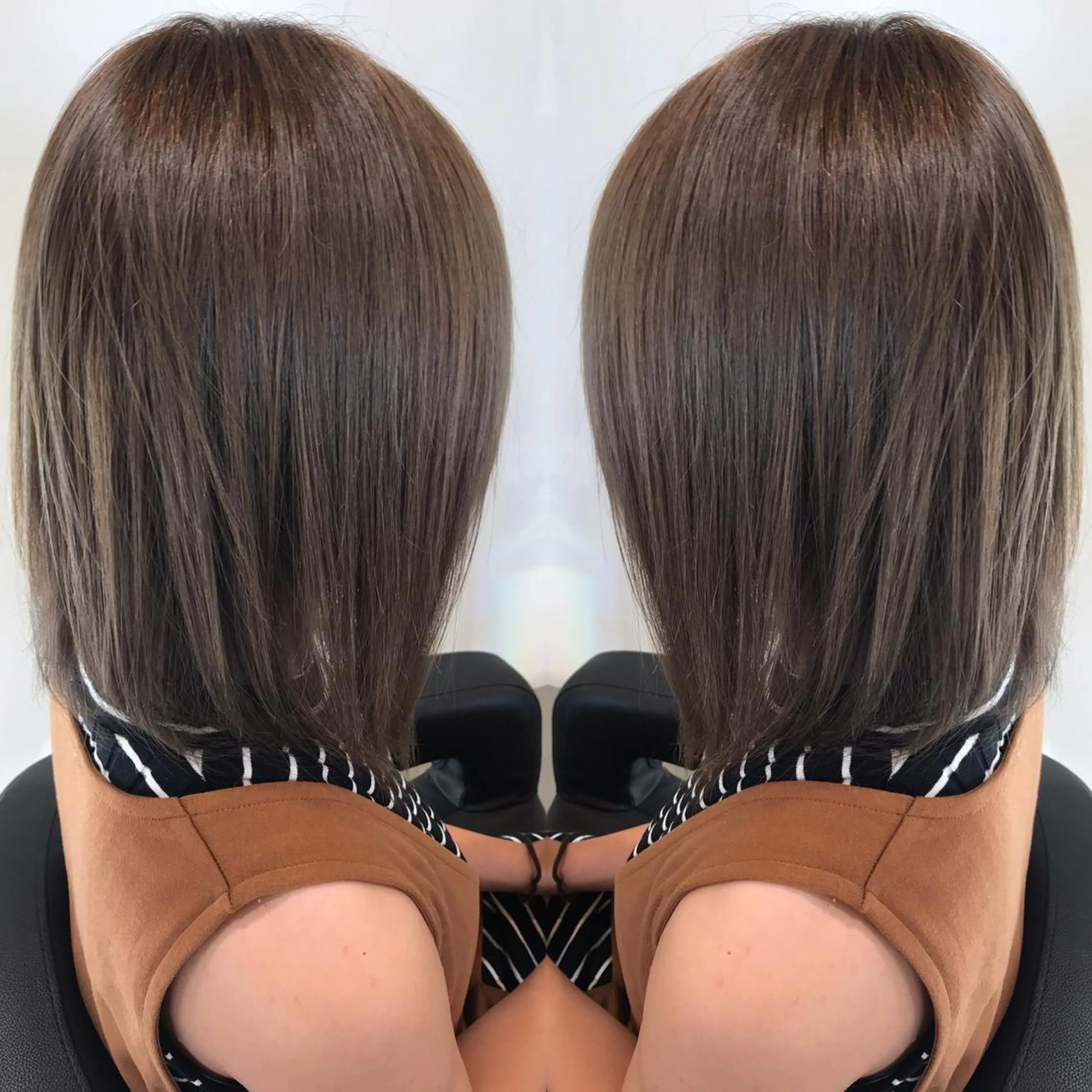 ミディアム カラー トリートメント カット ヘアカラー トリートメント 大久保 隆蔵のヘアスタイル