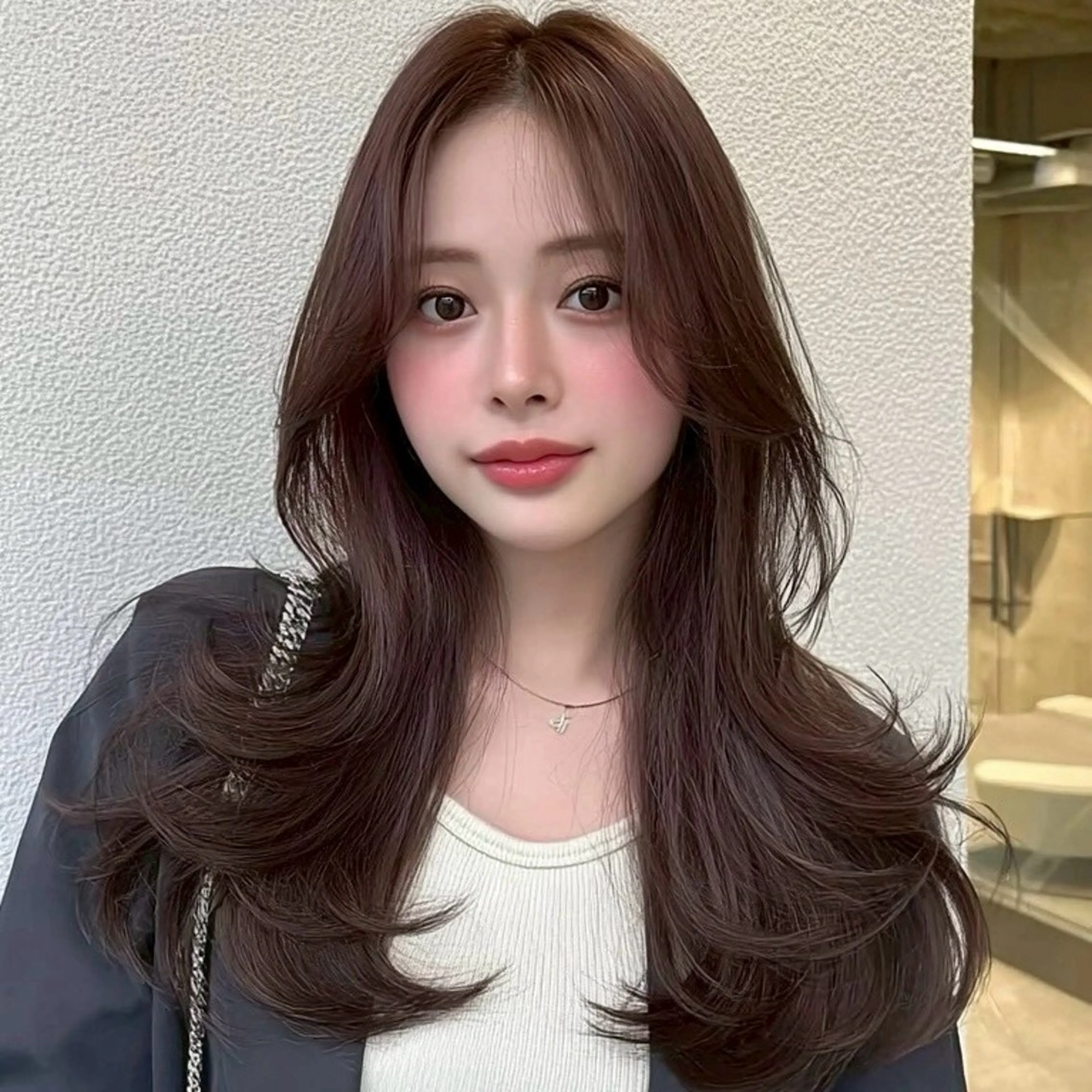 ロング 韓国風ヘア レイヤーカット 髪質改善 竹川裕太のヘアスタイル