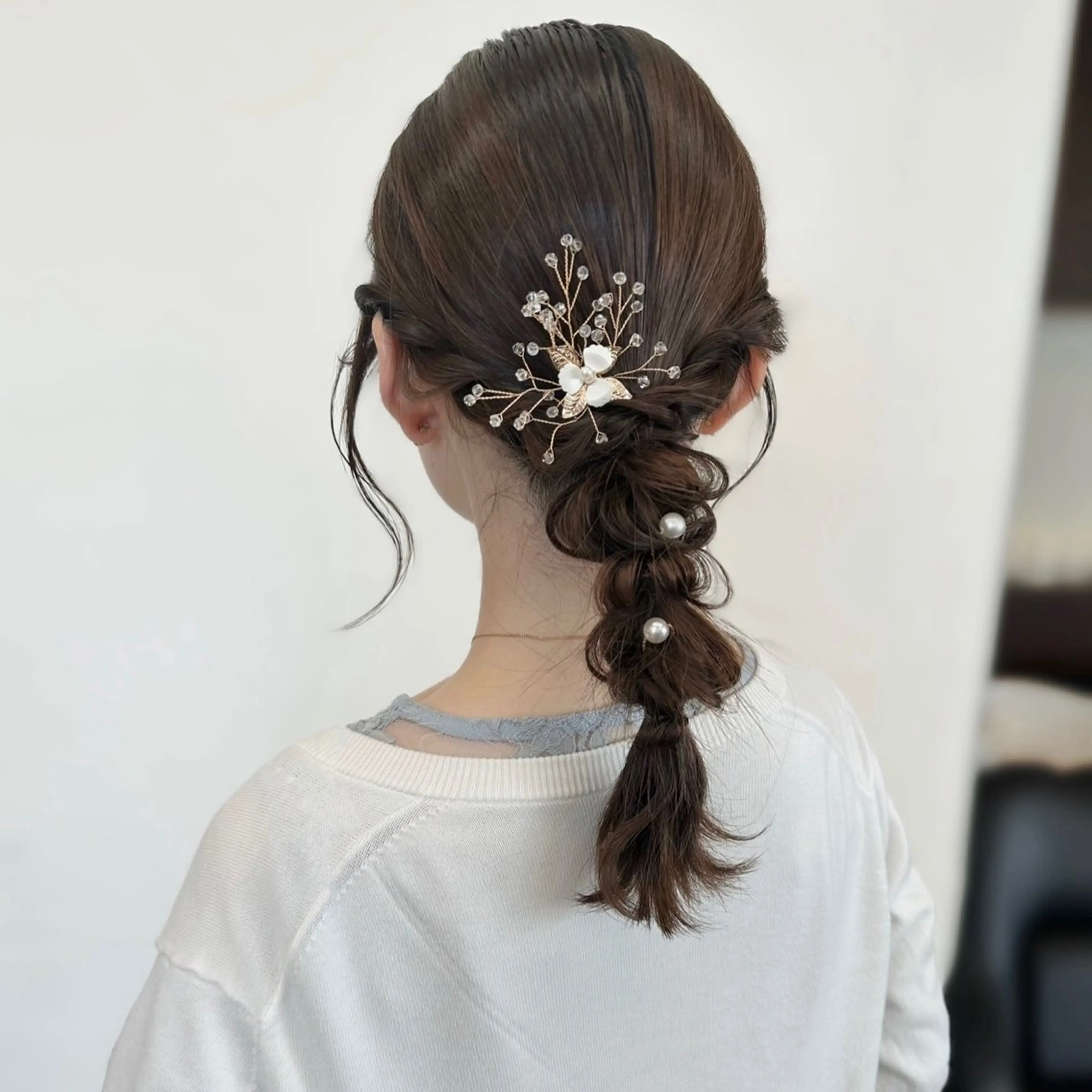 ミディアム カラー パーマ ヘアアレンジ メンズ キッズ 顔周りcut/ 艶ワンカラー♥ちさきのヘアスタイル