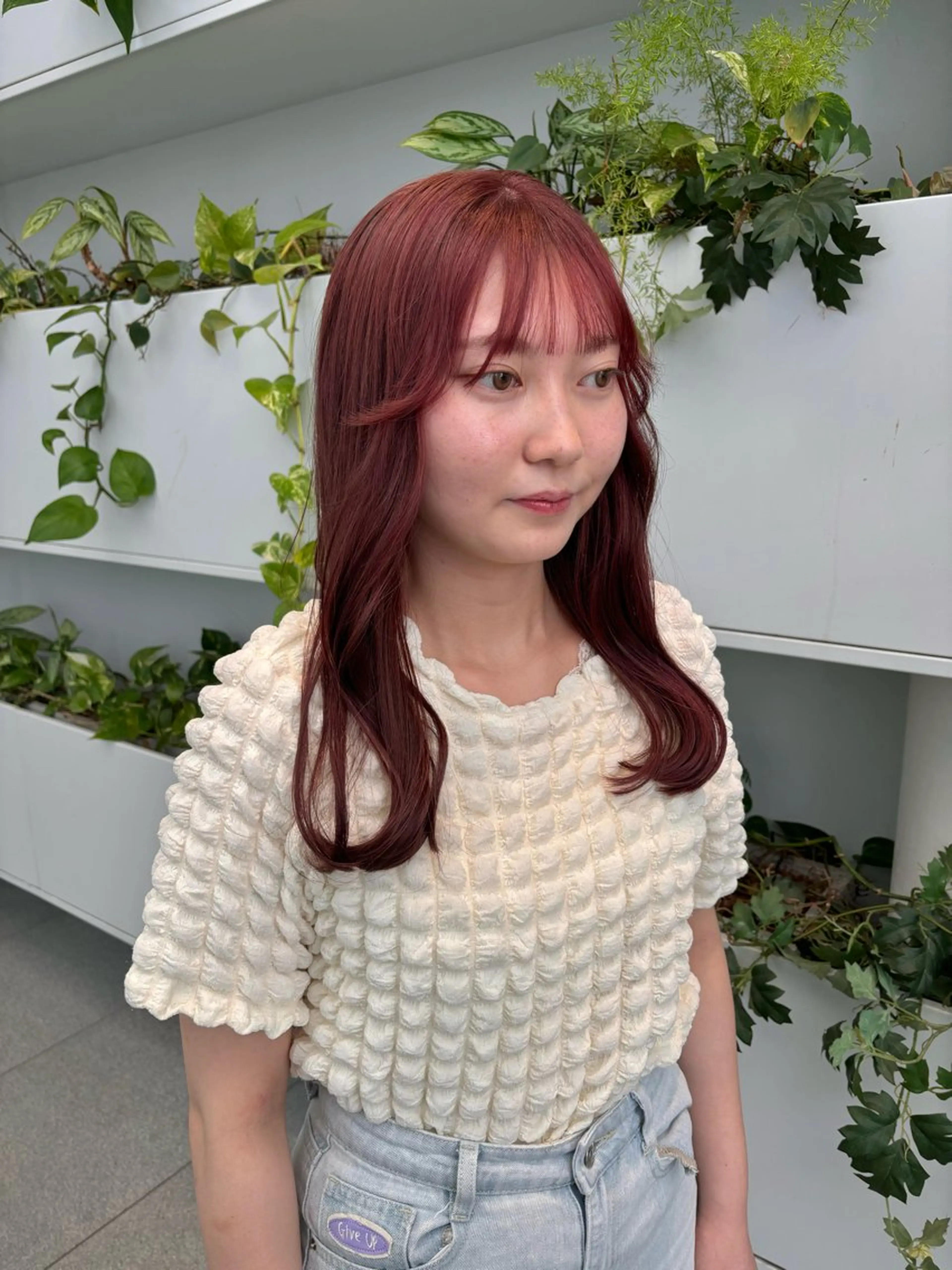 セミロング カラー ピンクカラー くさかみさき🌼暖色 /耳つぼ/オタク🌼のヘアスタイル