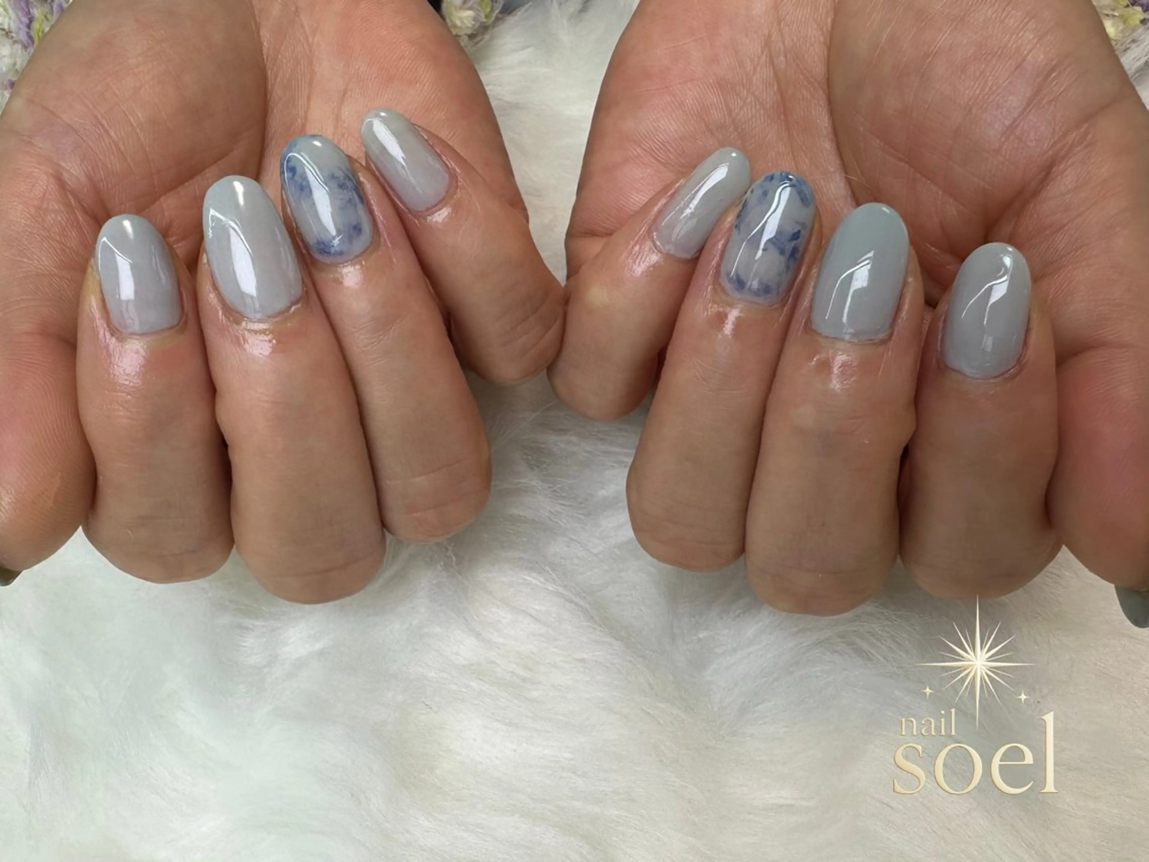 ネイル ブルー nail Soel｜ ﾈｲﾙ ｿｴﾙのネイルデザイン