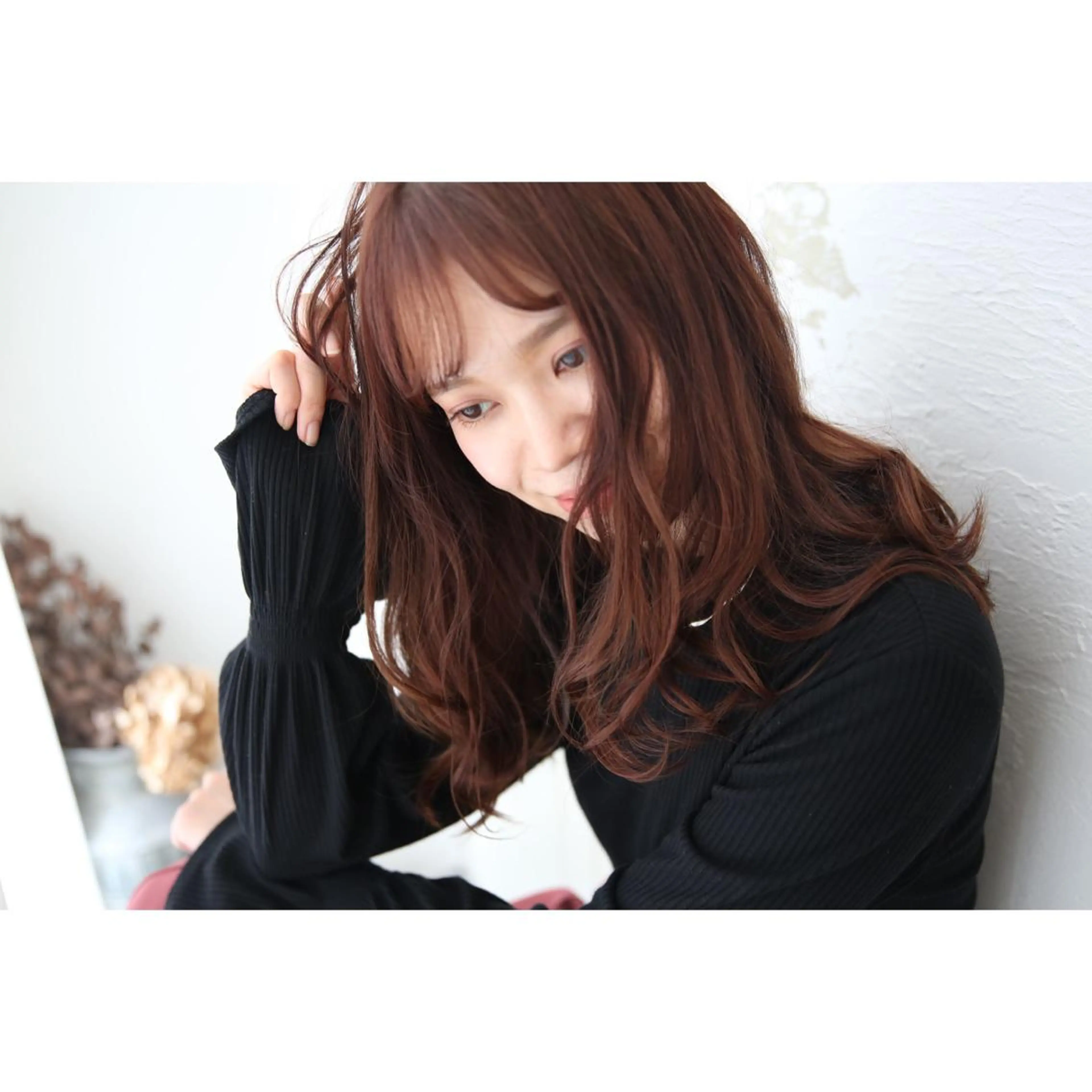 セミロング カラー カット ヘアカラー fio マナミのヘアスタイル