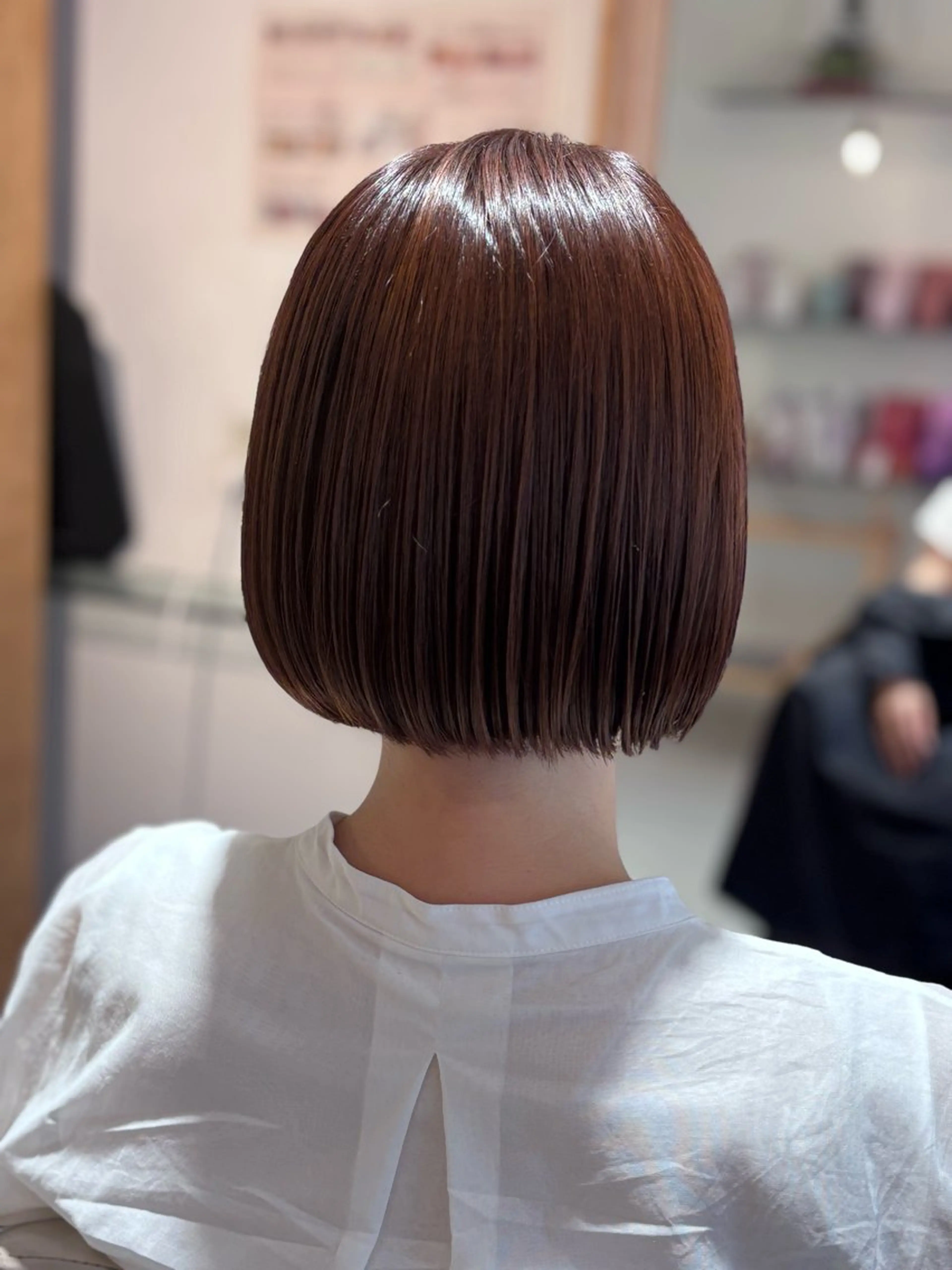 ショート カラー ベージュカラー ピンクカラー ピンクベージュ ボブ おくむら あやこのヘアスタイル