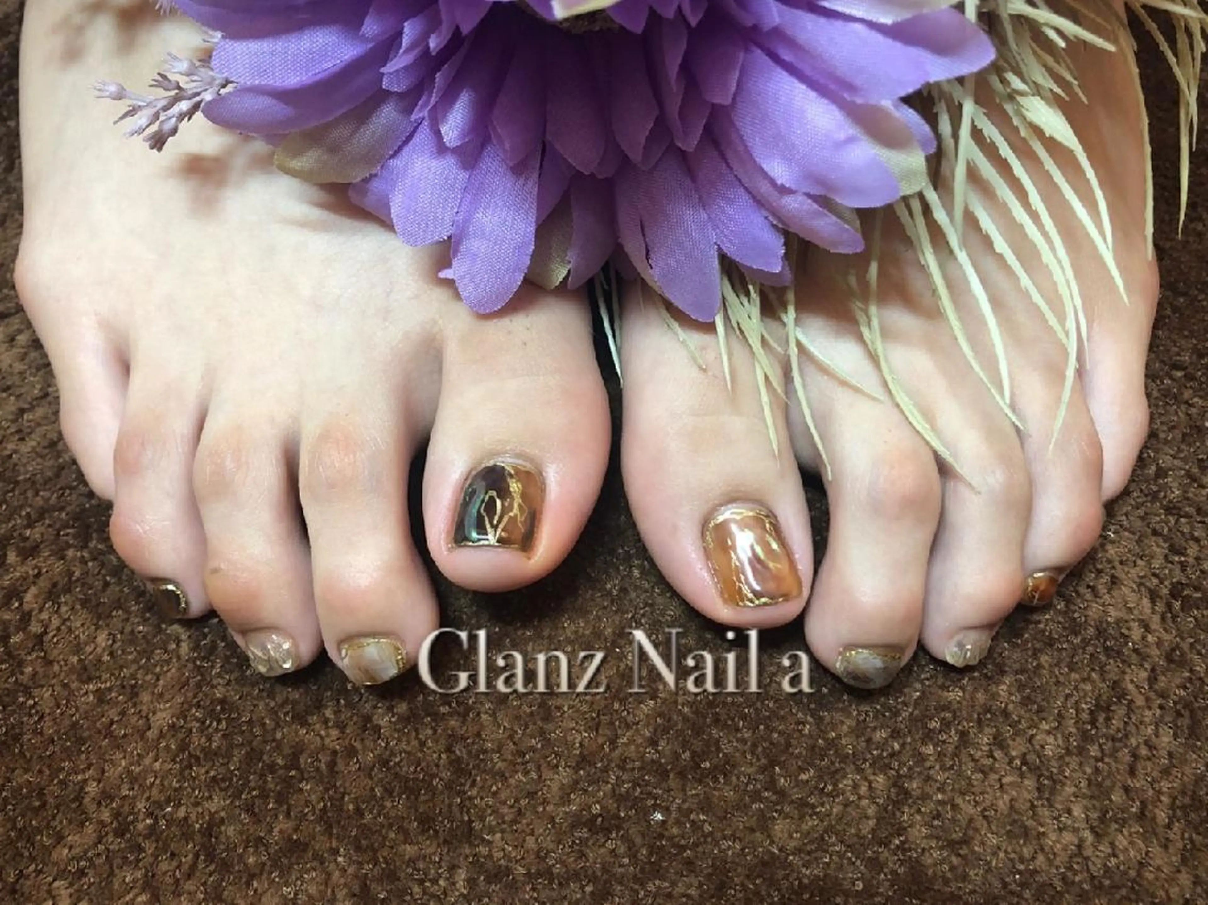 ネイル フットネイル ニュアンスネイル Glanz  Nail aのネイルデザイン