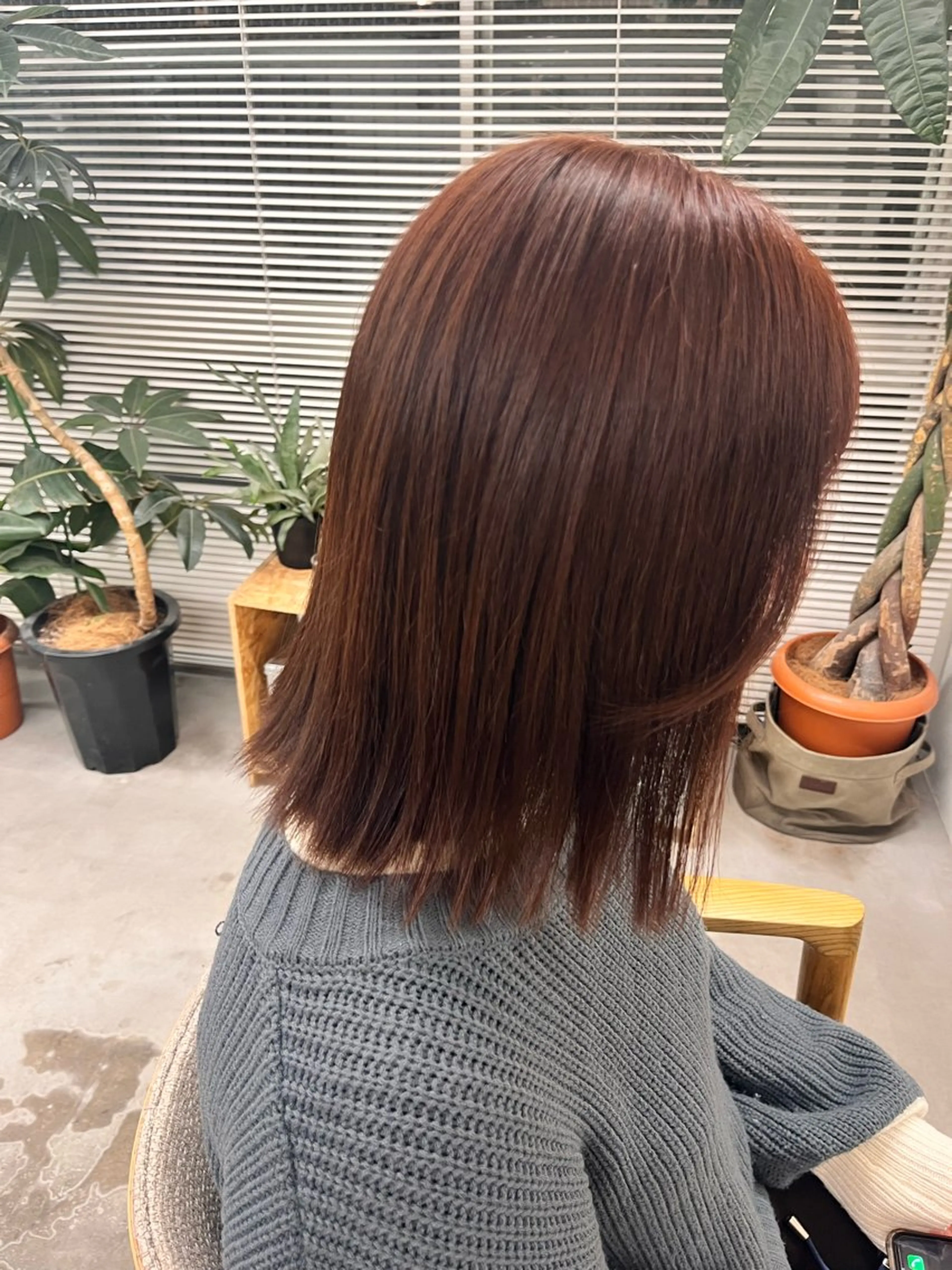 ミディアム カラー マミ🌱 ボブ/津田沼のヘアスタイル