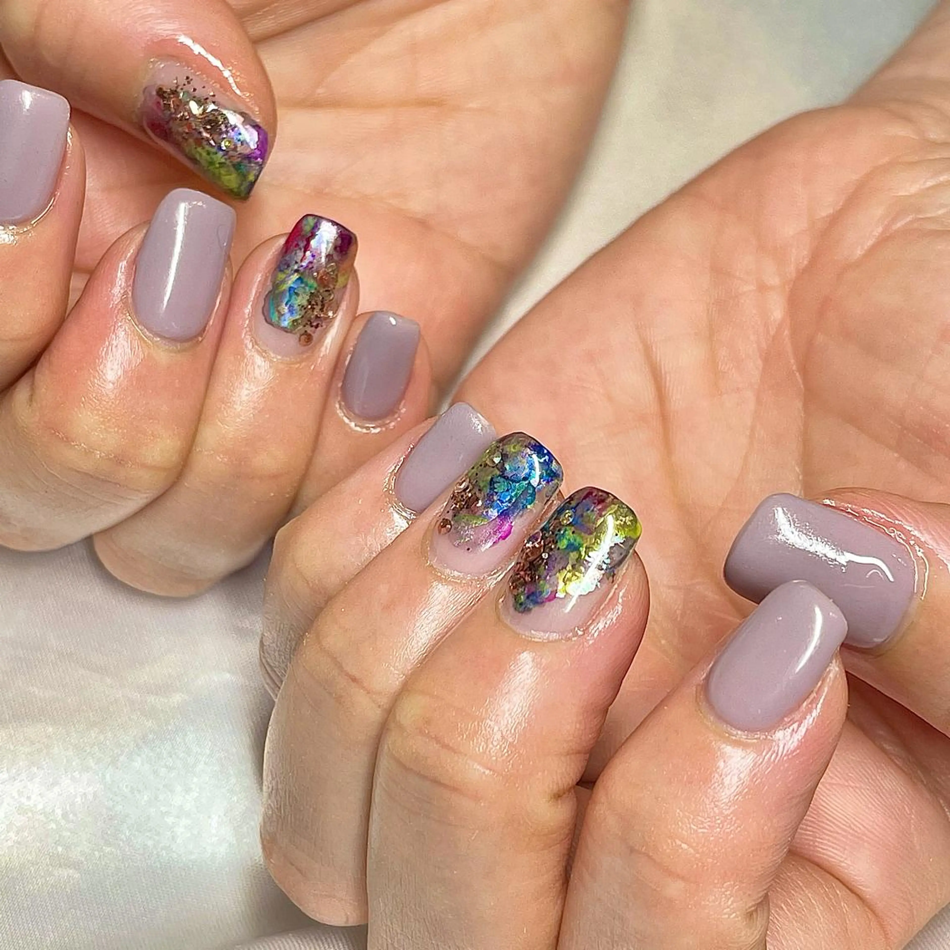 ショート カラー パーマ ヘアアレンジ メンズ キッズ ネイル マツエク・マツパ ハンドネイル ハンドケア nail&eye Aoのマツエク・マツパデザイン