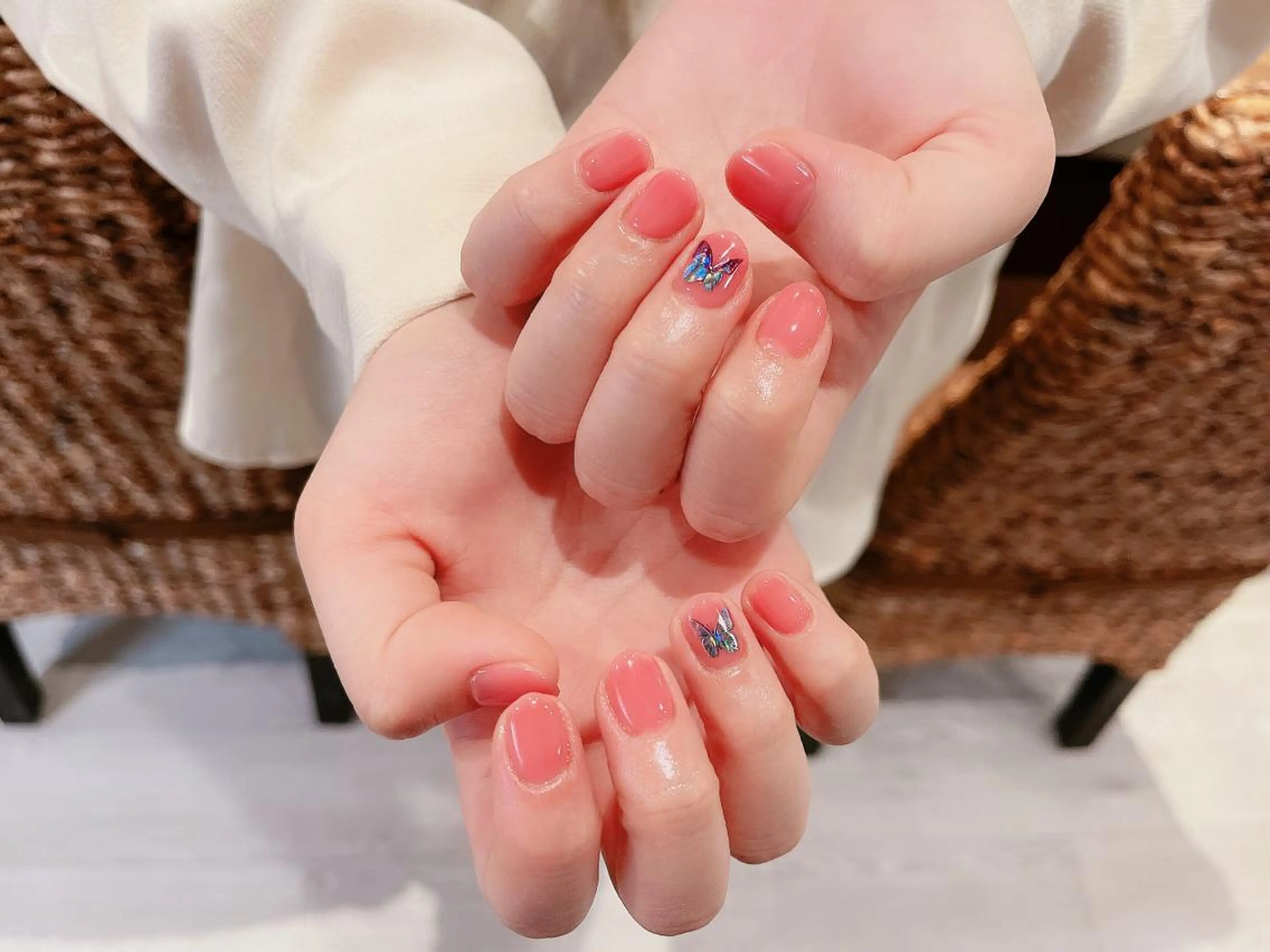 ネイル ピンク ハンドネイル Protea ❁⃘*.ﾟ清家 美穂のネイルデザイン