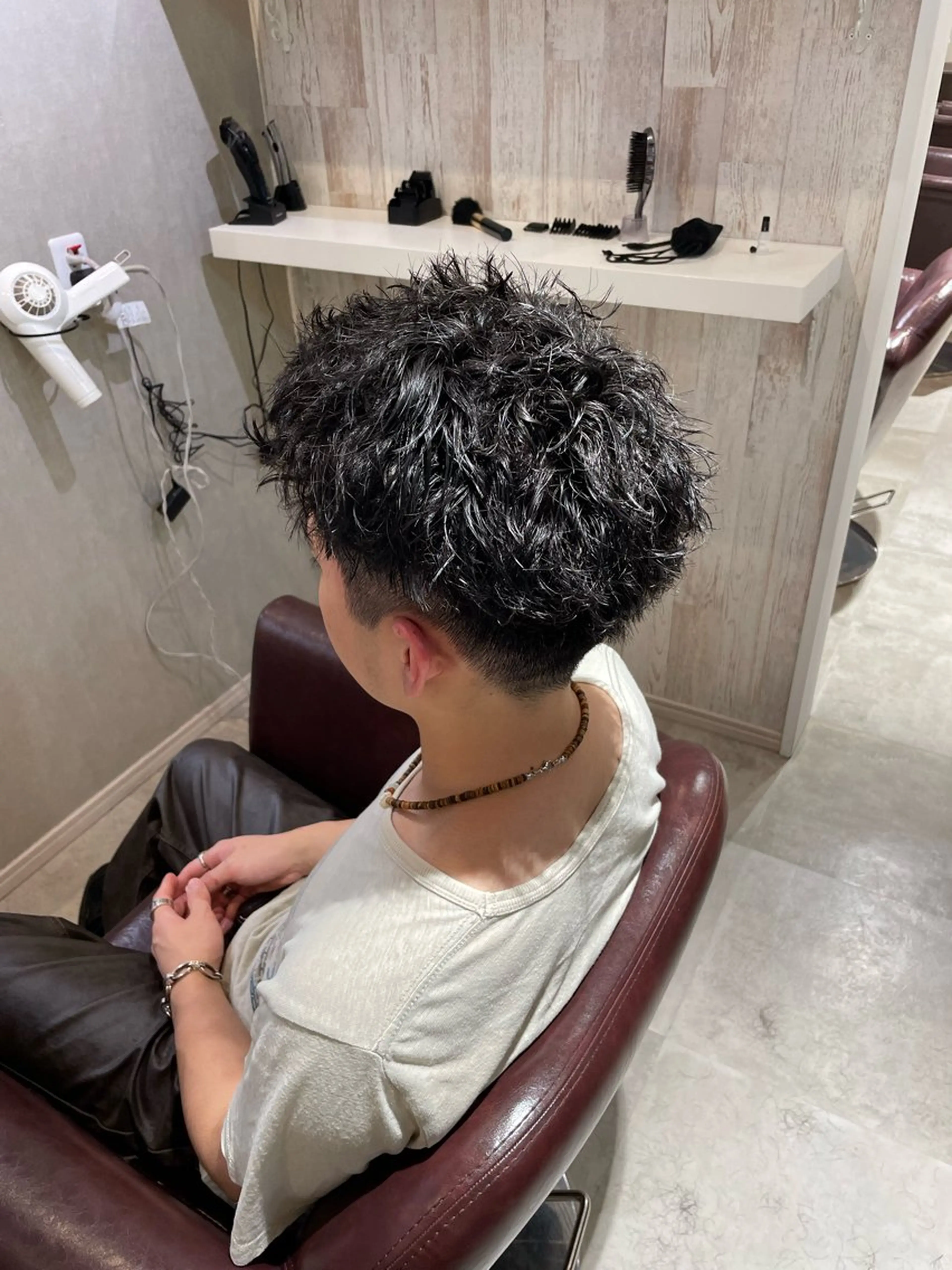 ショート ヘアアレンジ メンズ カット パーマ 小野寺祐希人 Calbariのヘアスタイル