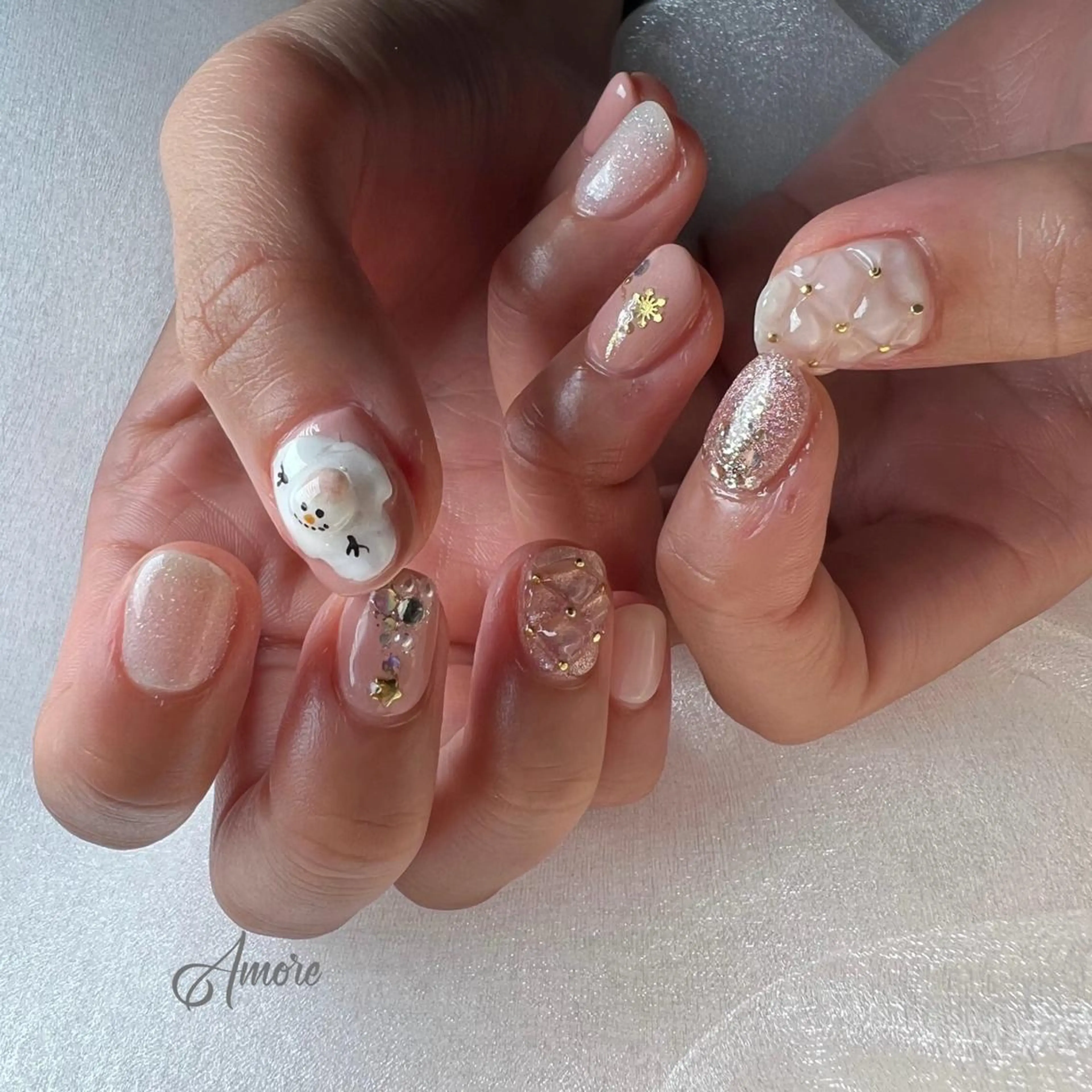 ネイル ジェルネイル ミラーネイル オフィスネイル パラジェル You kyehwaのネイルデザイン