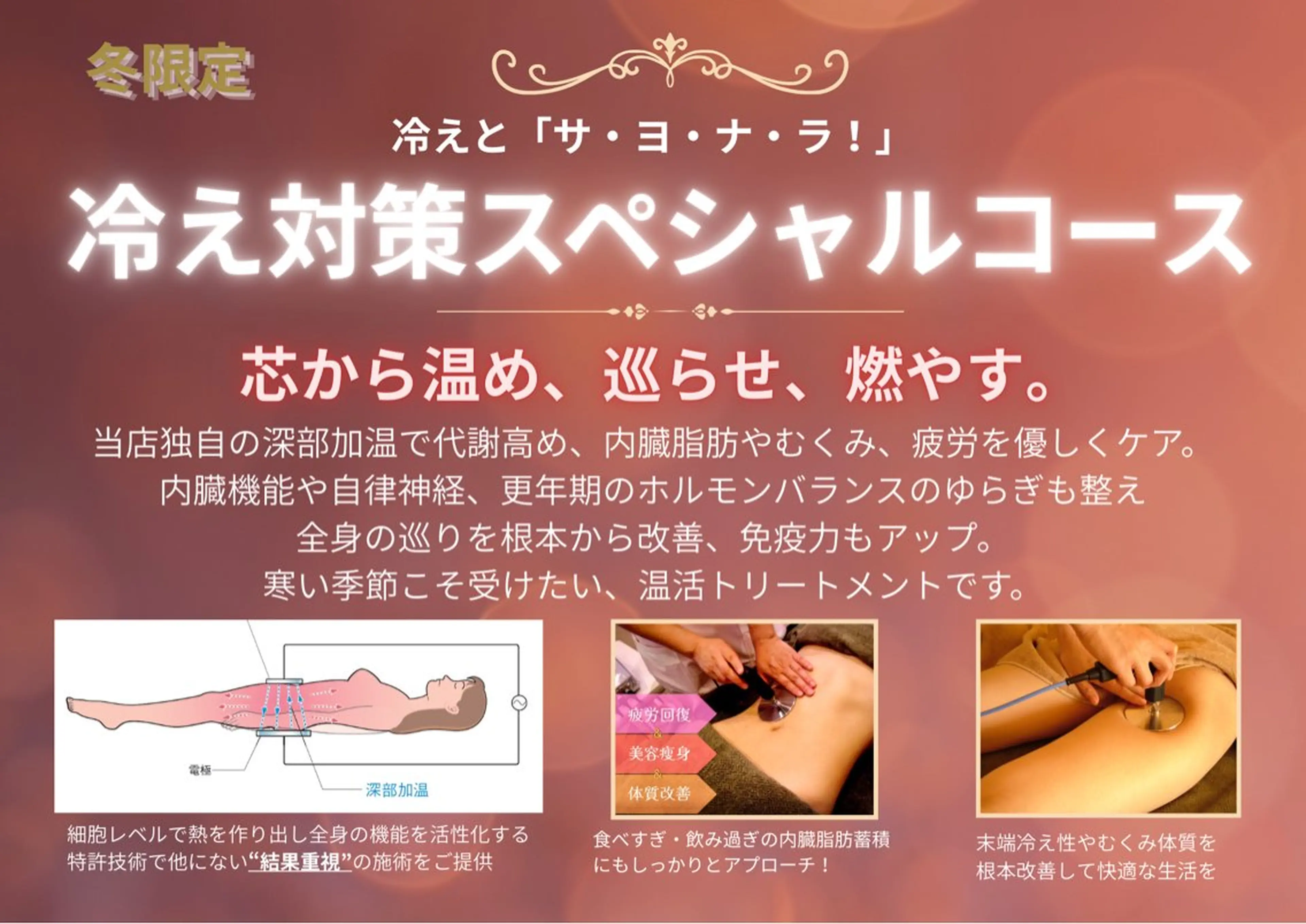 冬限定！むくみ・冷えとサヨナラ★リンパ＋EMS付き90分の写真