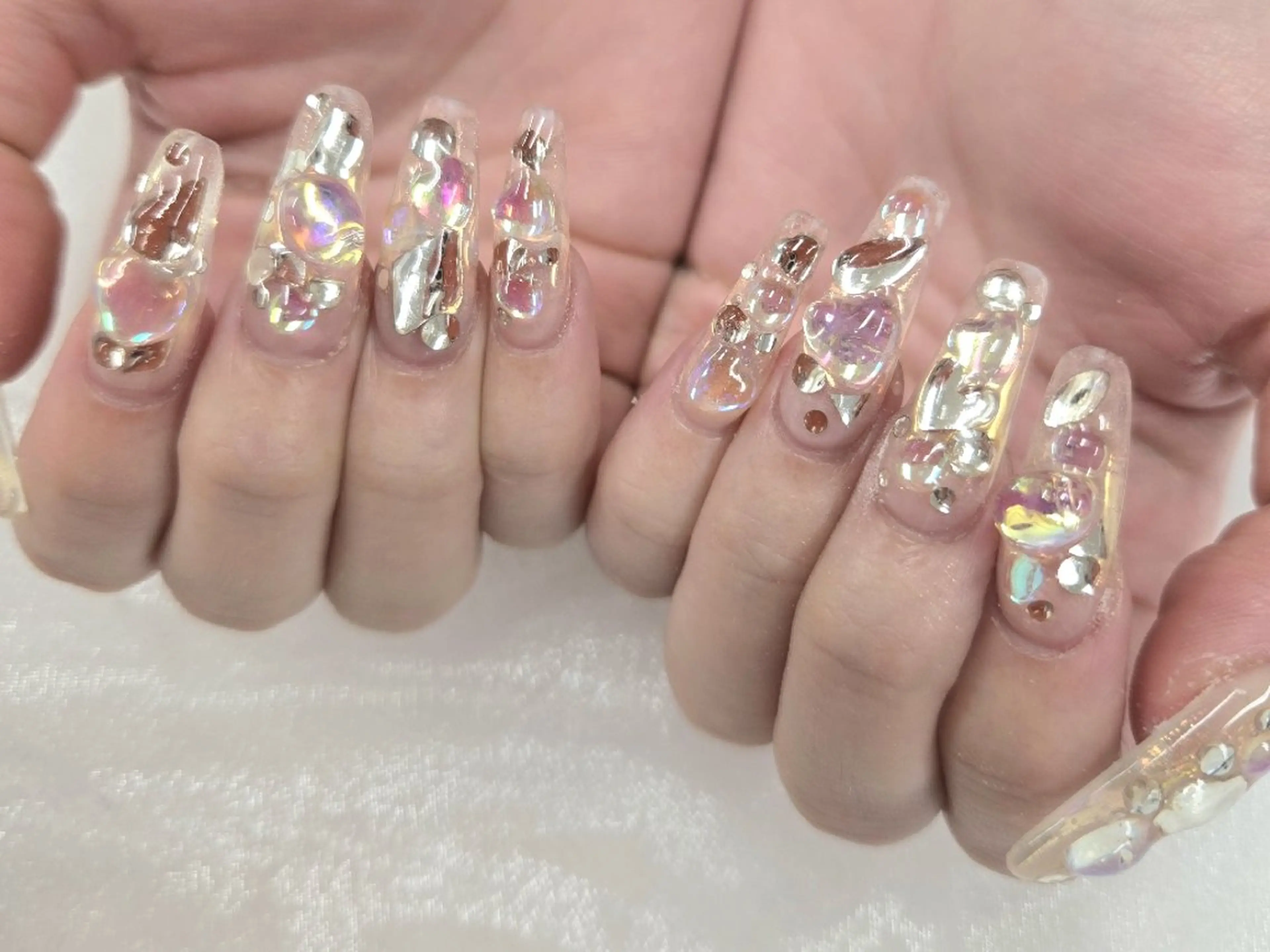 ネイル アートネイル オーロラネイル チークネイル ジェルネイル グラデーション ハンドネイル 河野ちえ (雑誌掲載サロン)のネイルデザイン