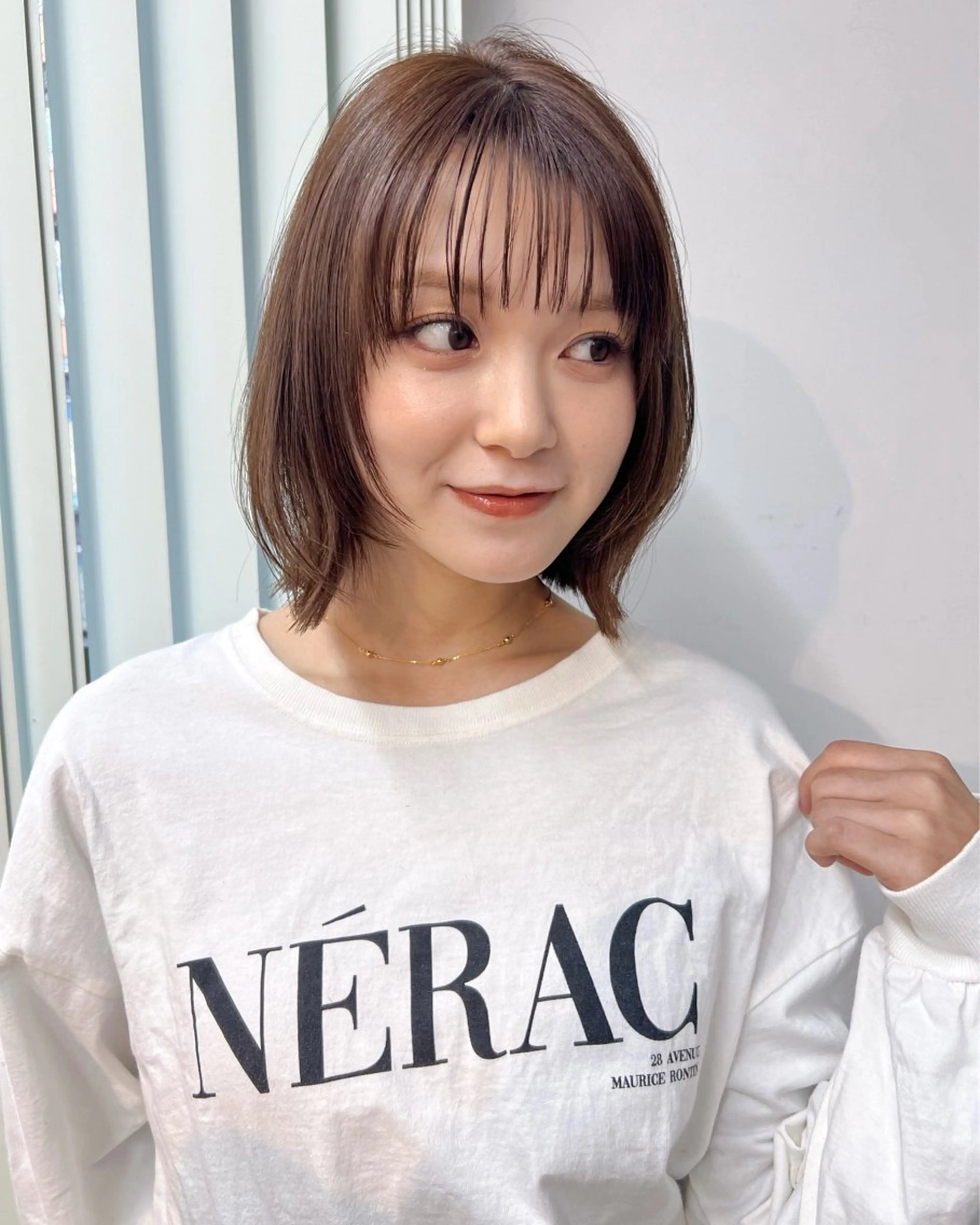 ミディアム ボブ レイヤーカット カット トリートメント ボブ/ミディアム 親しみやすさ/さくらのヘアスタイル