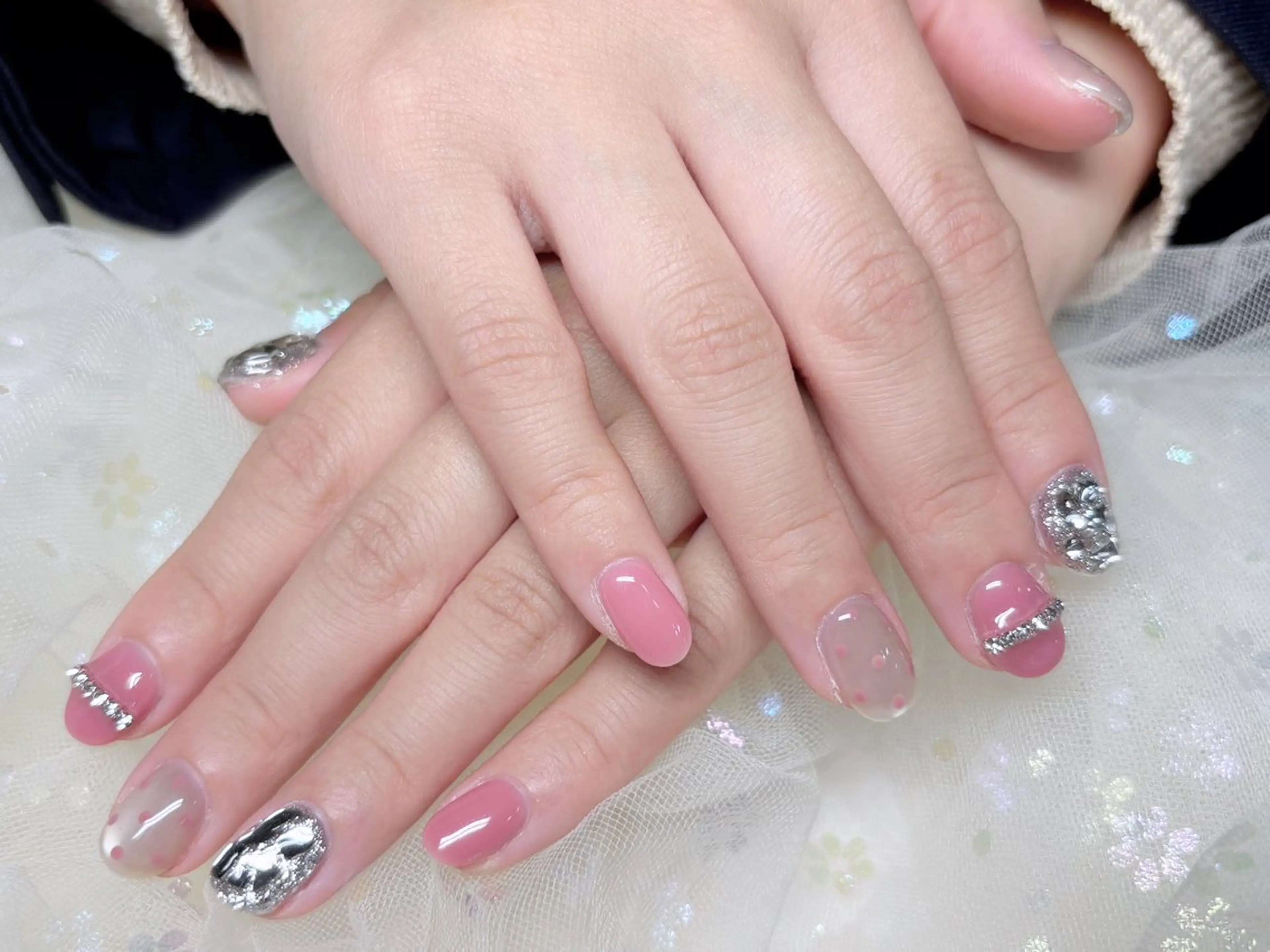 ネイル ハンドネイル H3 Nail Tsuki🦋💙のネイルデザイン