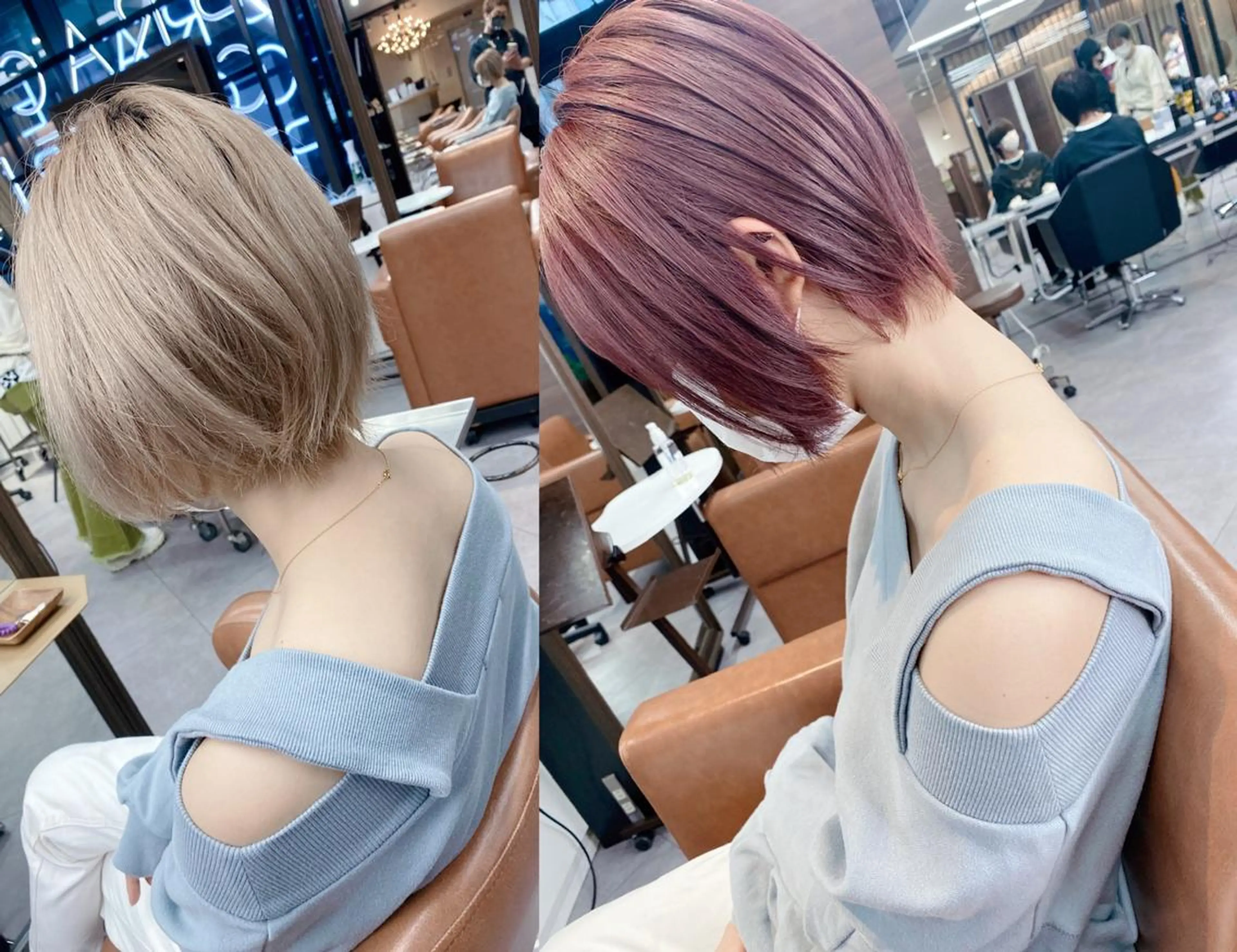 ミディアム ヘアカラー トリートメント 髪質改善美髪特化 ルイス奈良のヘアスタイル