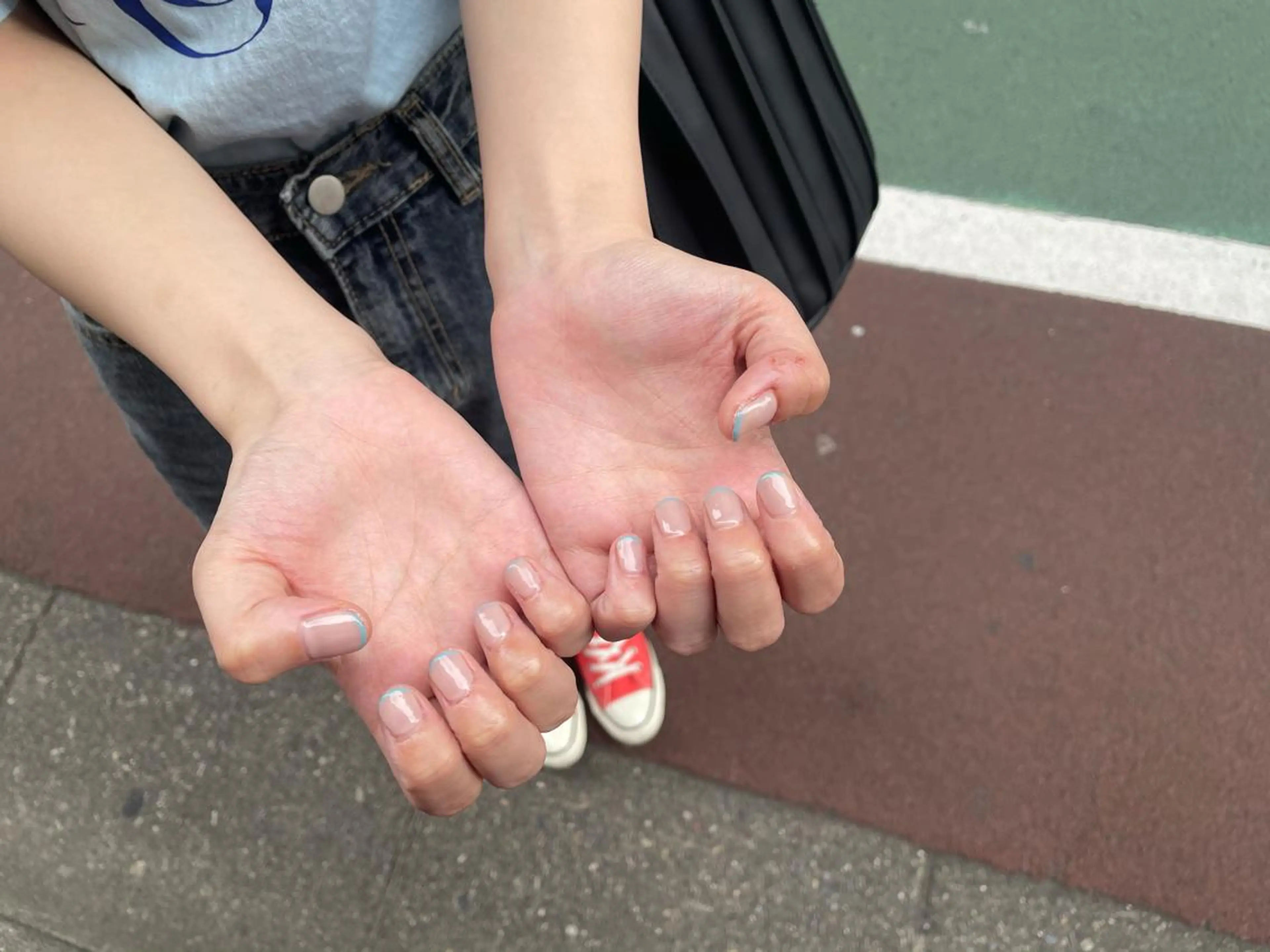 ネイル ハンドネイル ハンドケア R'well所属・はばすみれ🎀ﾈｲﾙ 光ﾌｪｲｼｬﾙ ﾍｱのネイルデザイン