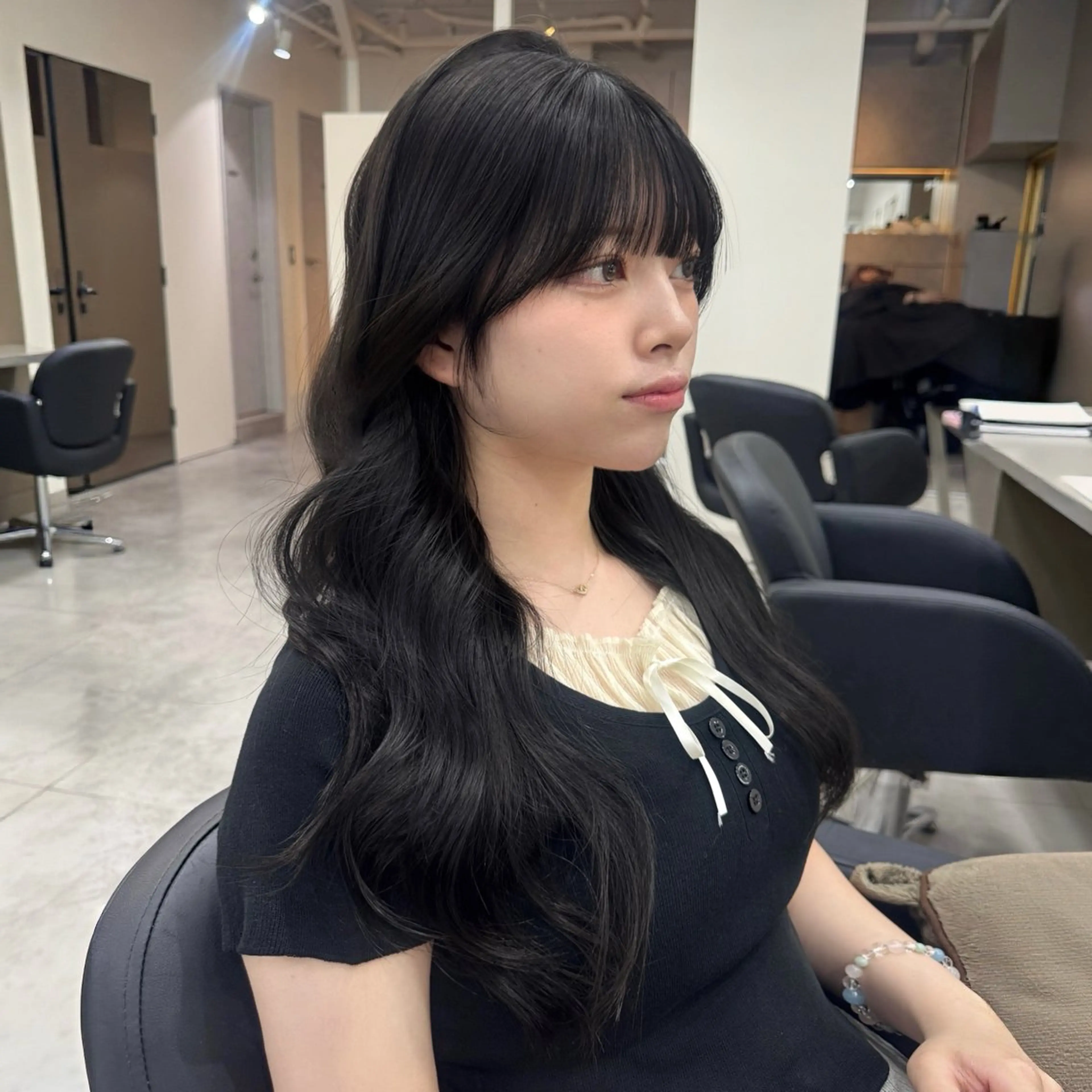 ロング カラー カット ヘアカラー トリートメント 全席個室美容室 Zina 錦糸町 髪質改善＆トリートメント【ジーナ】所属・🎀髪質改善×韓国レ イヤー×透明感/米田のヘアスタイル