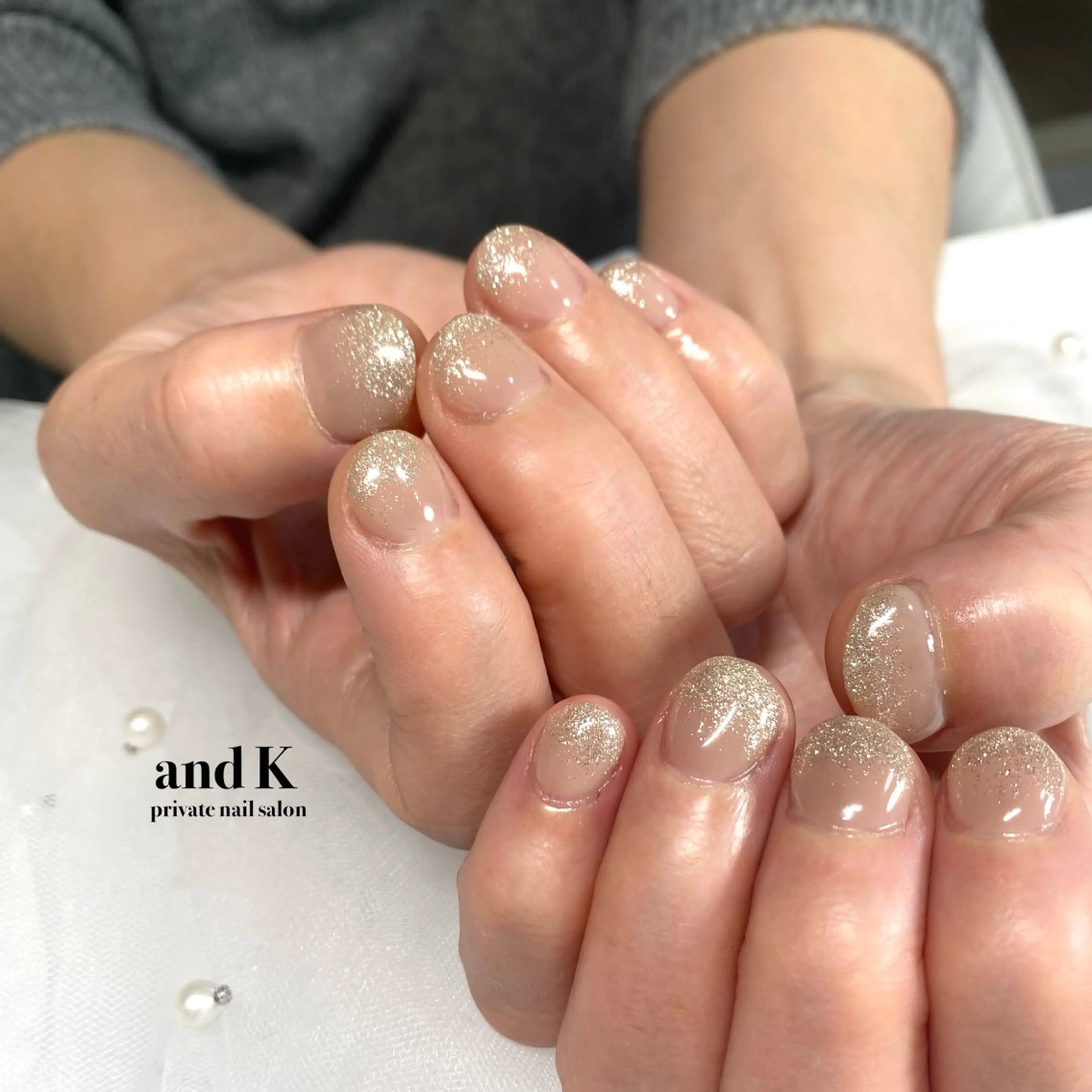 ネイル グラデーション ラメ(グリッター) ラメグラデーション andK nail salonのネイルデザイン