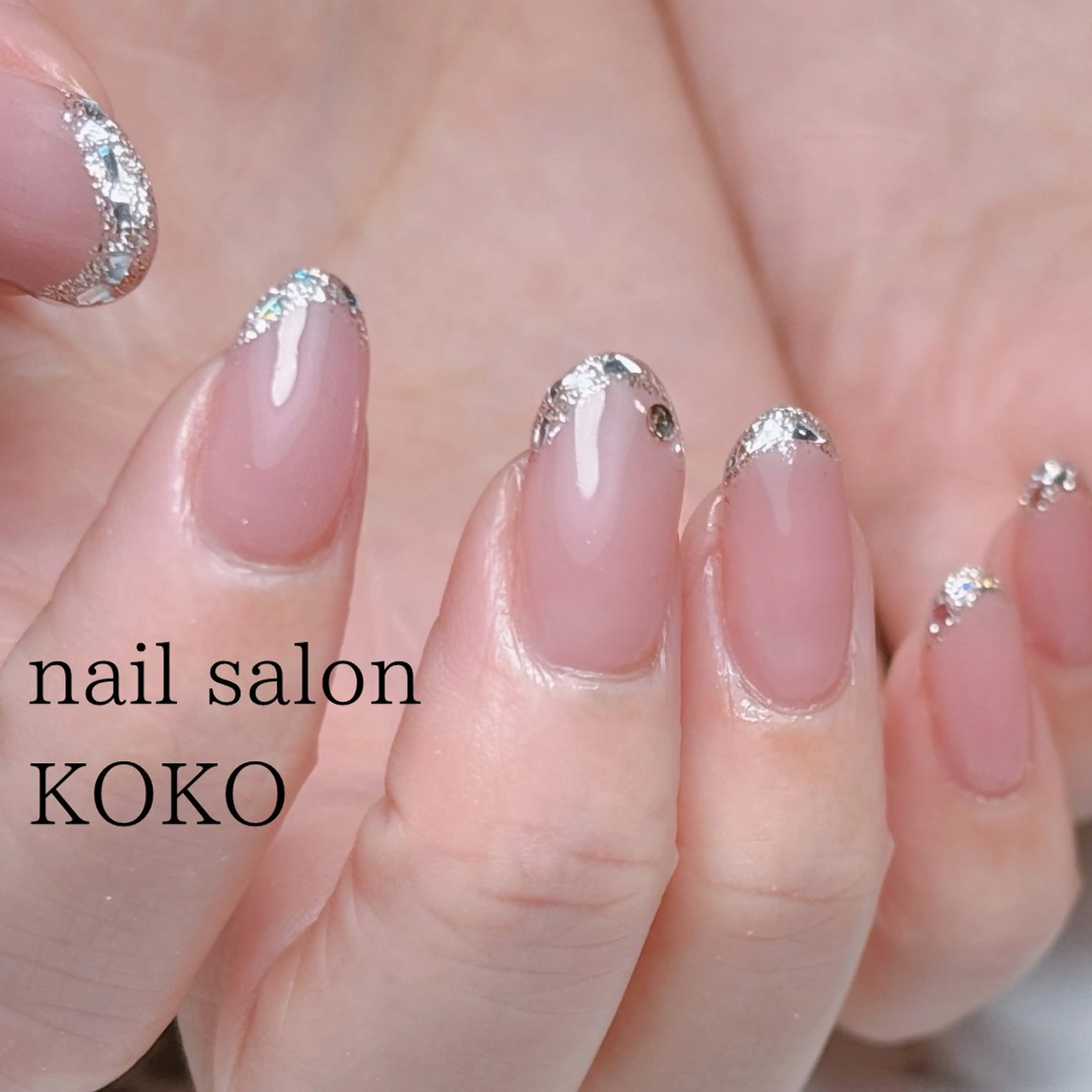 ネイル フレンチネイル ガラスフレンチ mi hoのネイルデザイン