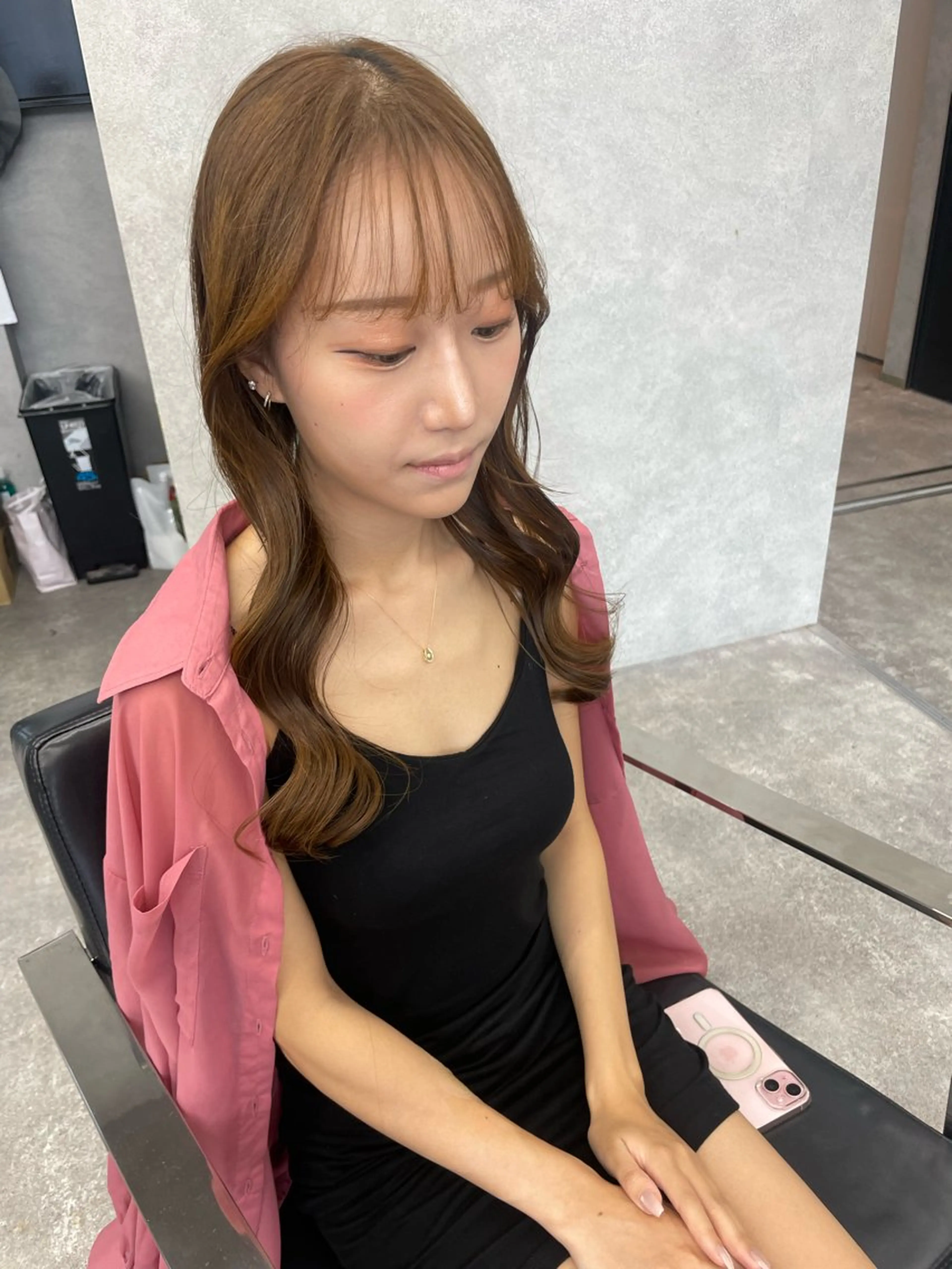 コテ巻きの写真