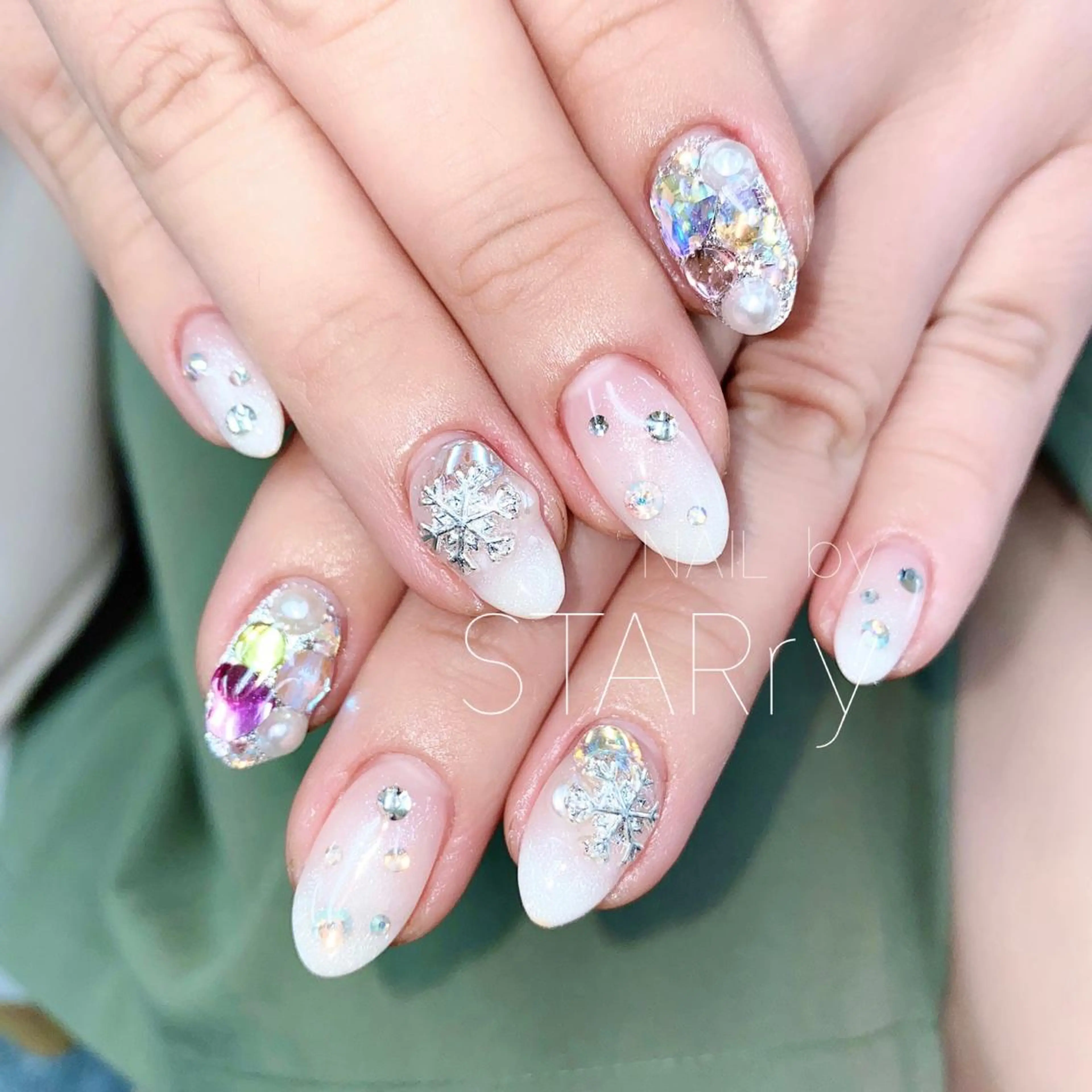 ネイル アートネイル ジェルネイル ニュアンスネイル パラジェル シンプルネイル NAIL by STARry 川口のネイルデザイン