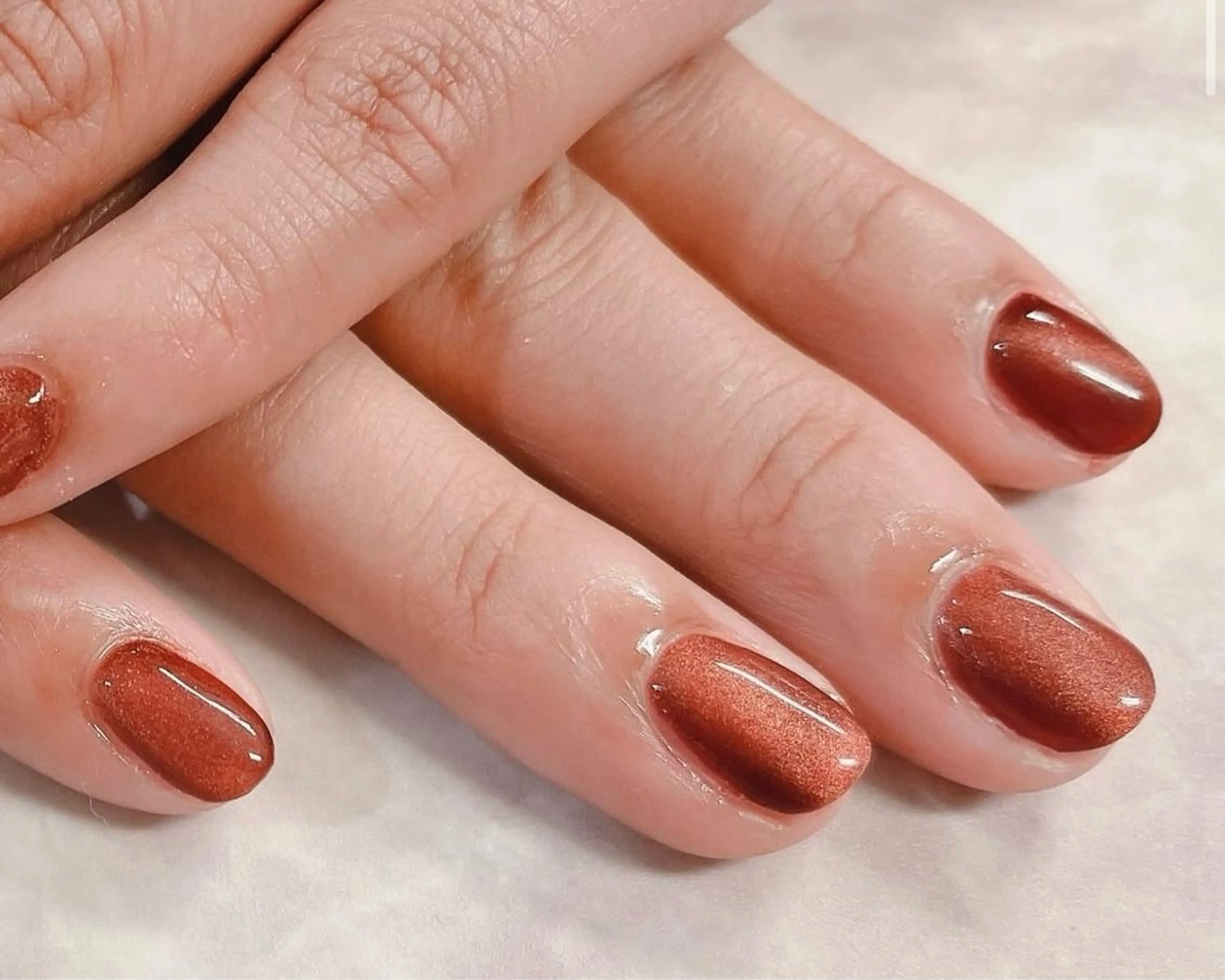 【Jrネイリスト】(オフなし)マグネットネイル🧲奥行きが可愛い🧲自爪を削らないノンサンディングベース使用の写真