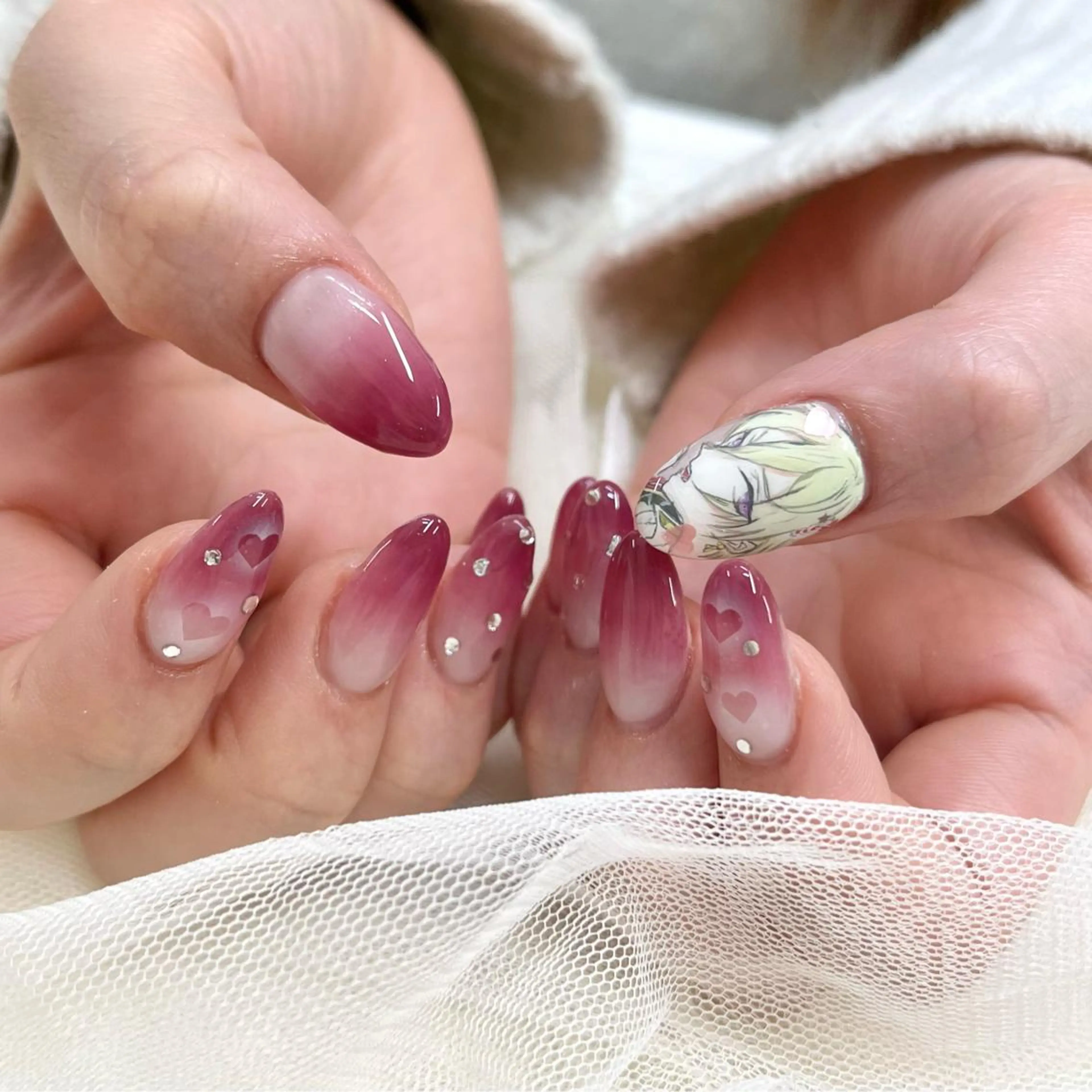 セミロング ハンドネイル 池袋痛ネイル Nok. 渡辺のネイルデザイン