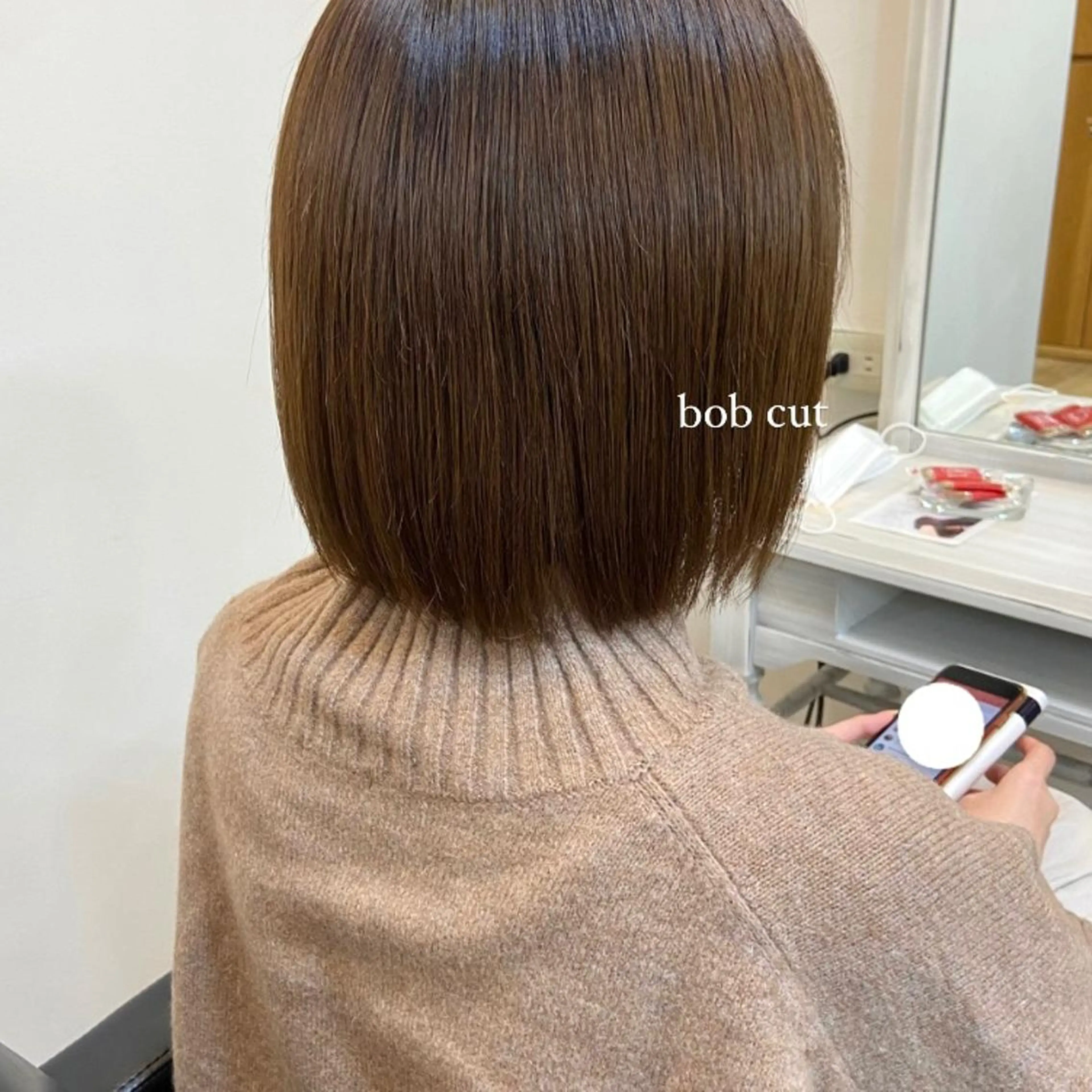 ミディアム ボブ ハイライト 髪質改善 mai 🎀 / 梅田美容室のヘアスタイル