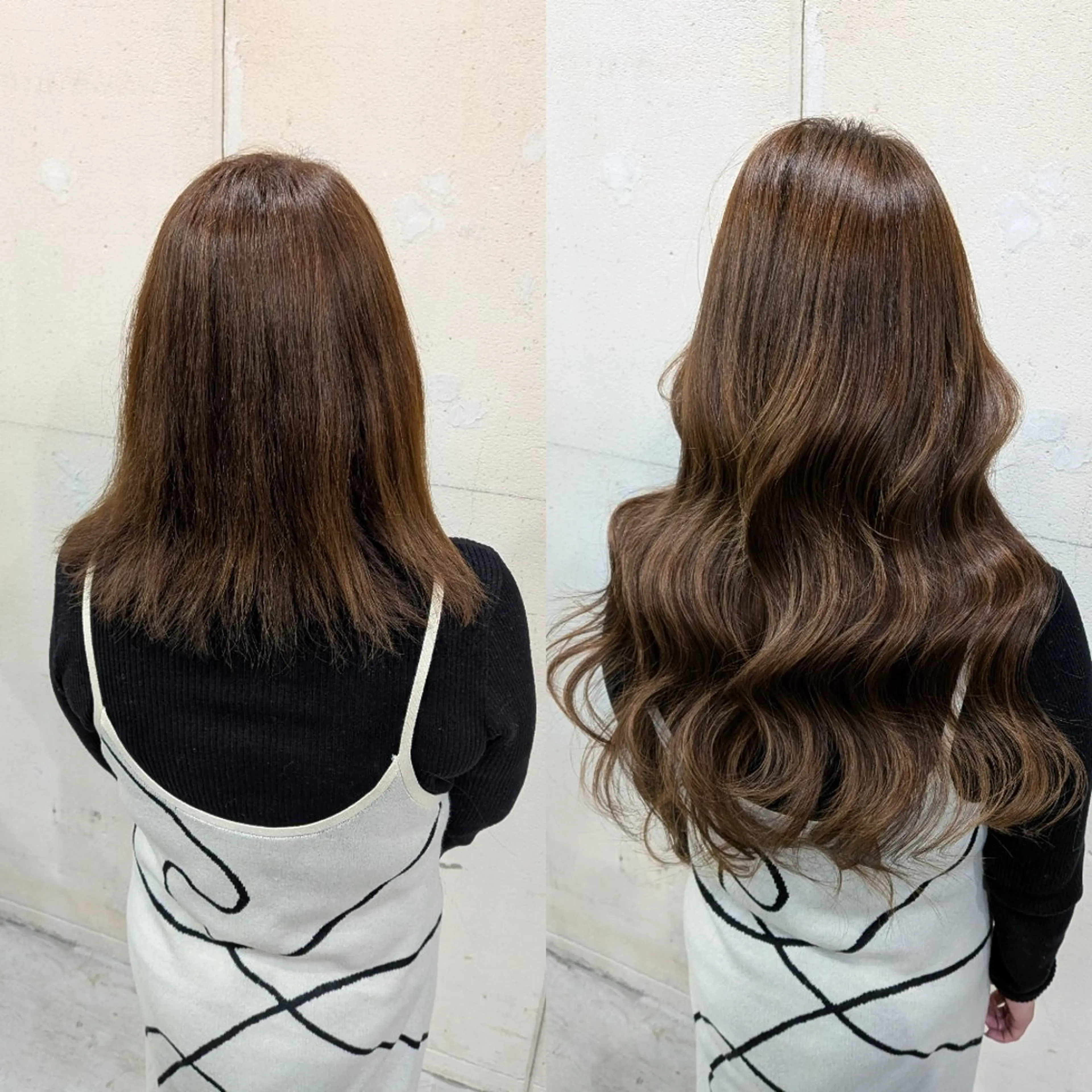 高級人毛プレミアムレミーエクステ胸下＋ブリーチ＋カラー¥27600〜【期間限定価格】の写真