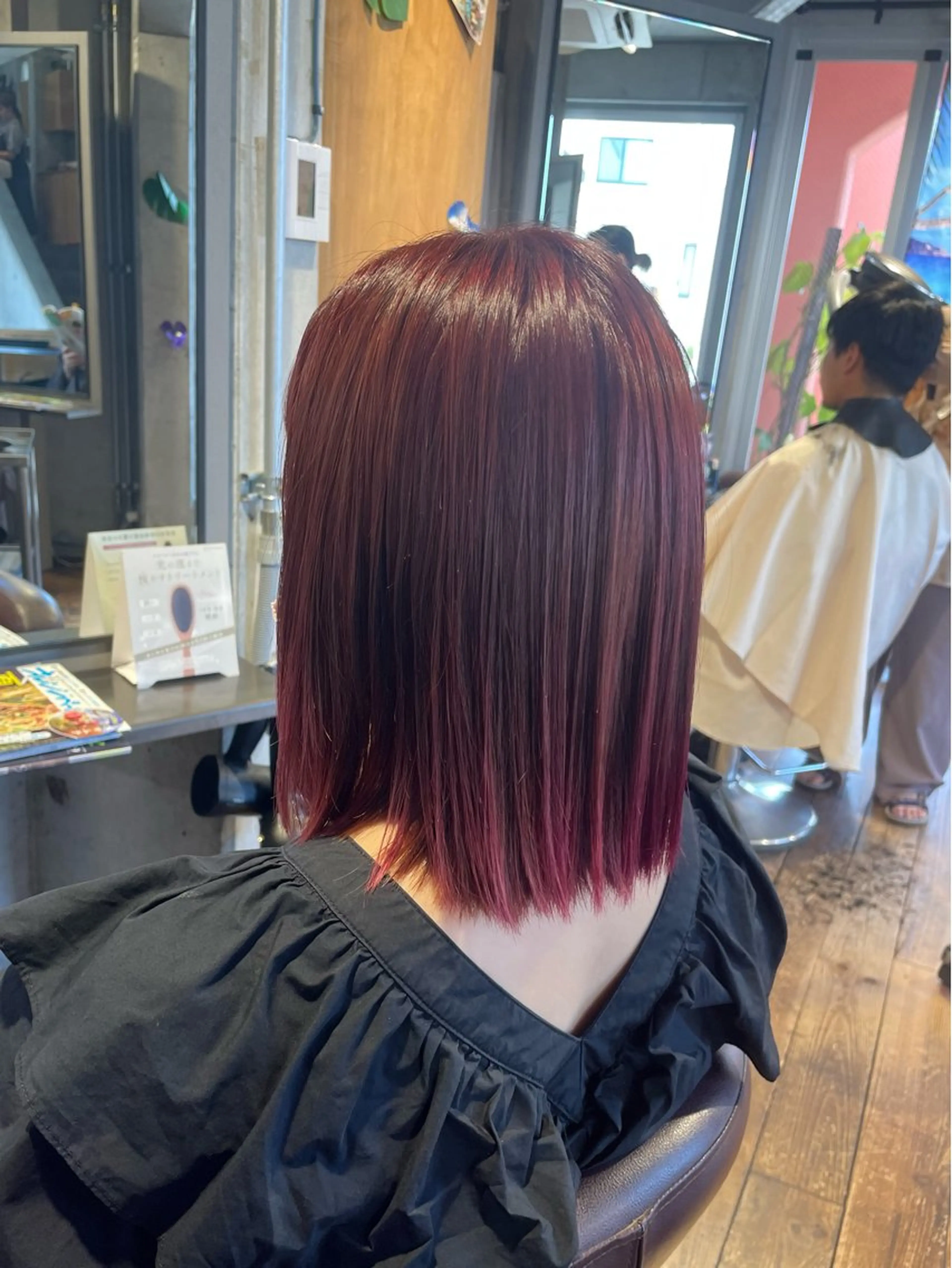 カラー ブリーチ ダブルカラー ブリーチなしカラー ピンクカラー レッドカラー ヘアカラー 髪質改善/縮毛矯正/ 艶カラーASAYAのヘアスタイル