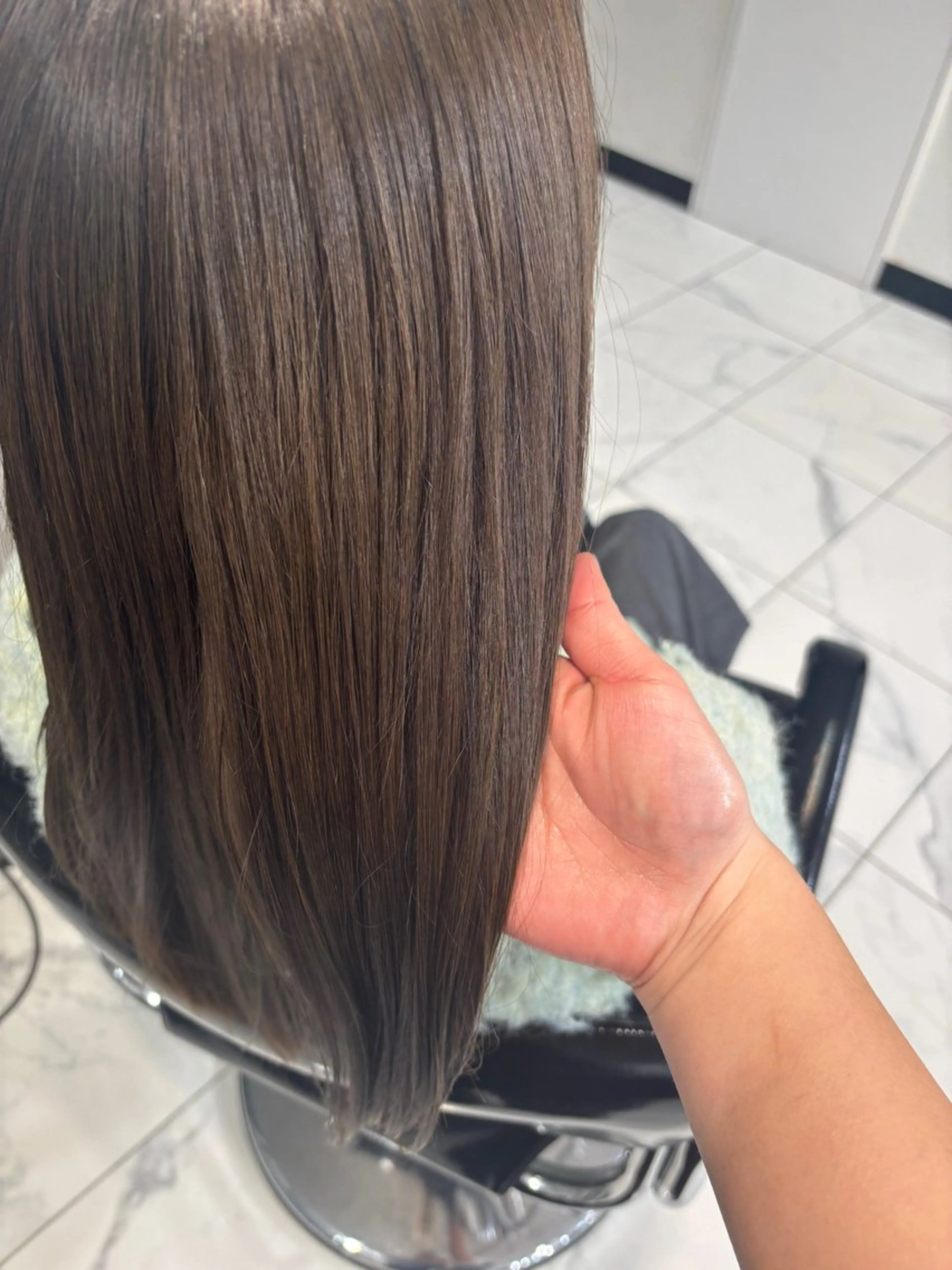 セミロング カラー 透明感カラー Halo所属・玖須　綾音 /柔らかい海外ヘア♡のヘアスタイル