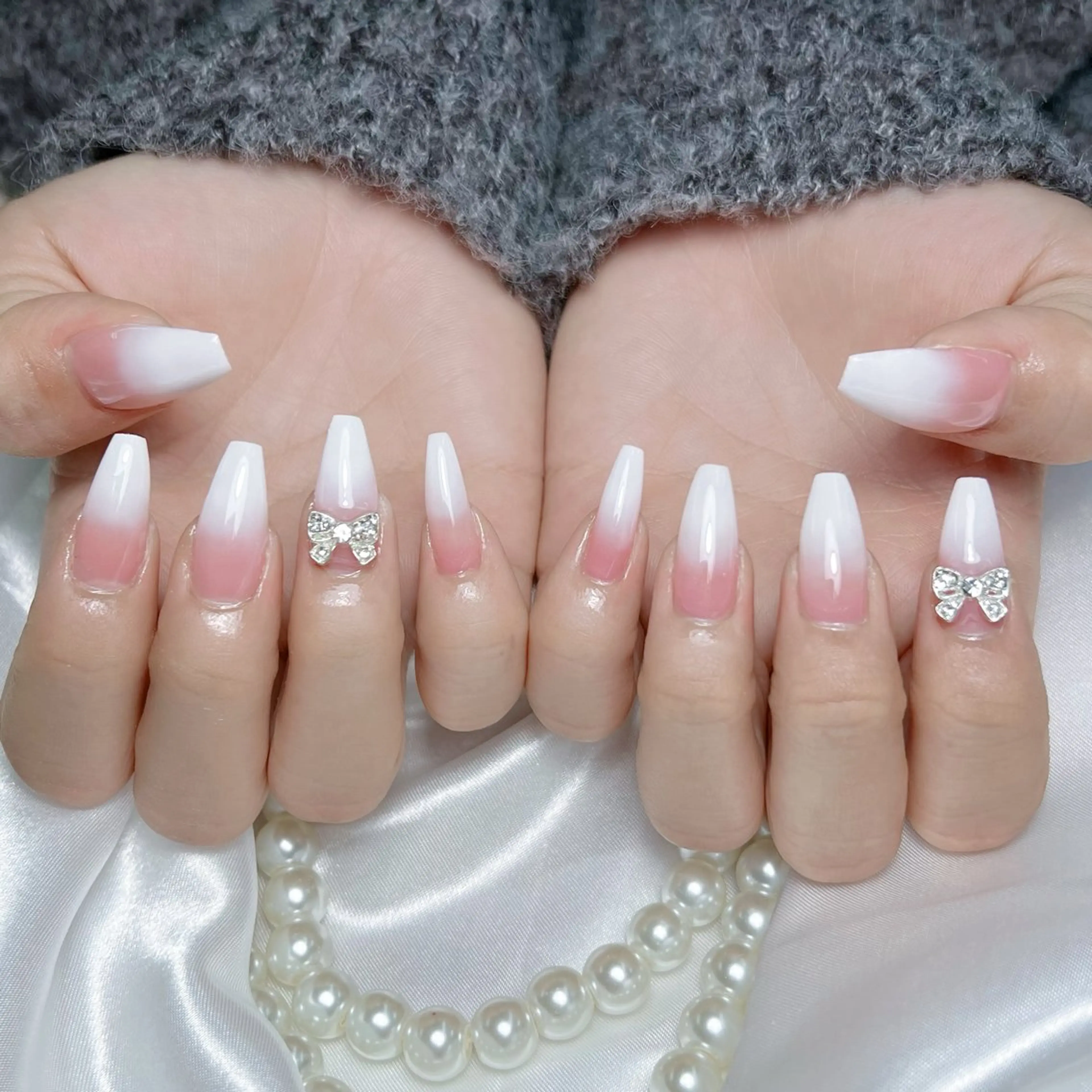【チップ長さだし】ベビーブーマーかわいいネイル💅🩷18％🉐の写真