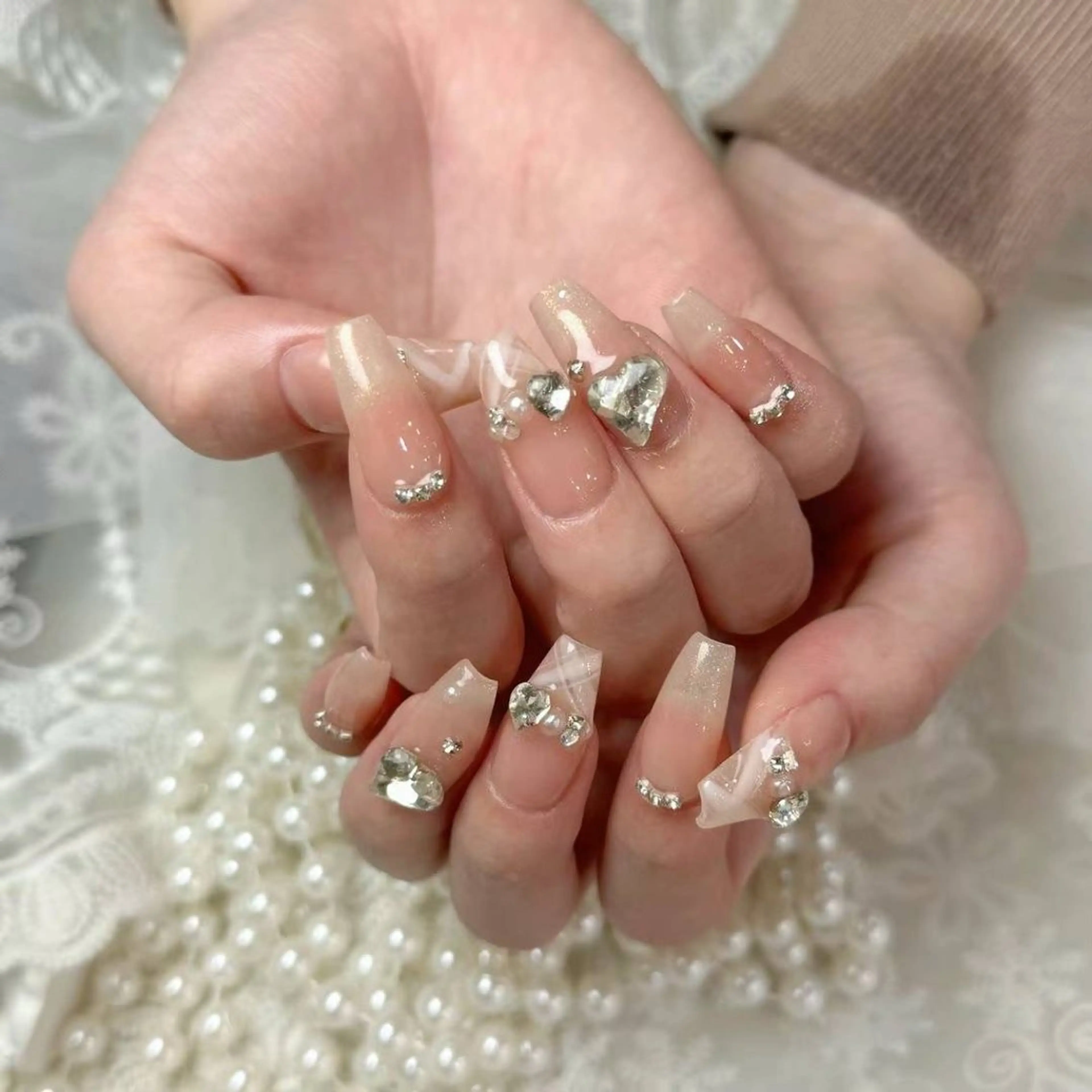 ネイル アートネイル フラワーネイル フットネイル ジェルネイル ハート Babarla nailのネイルデザイン