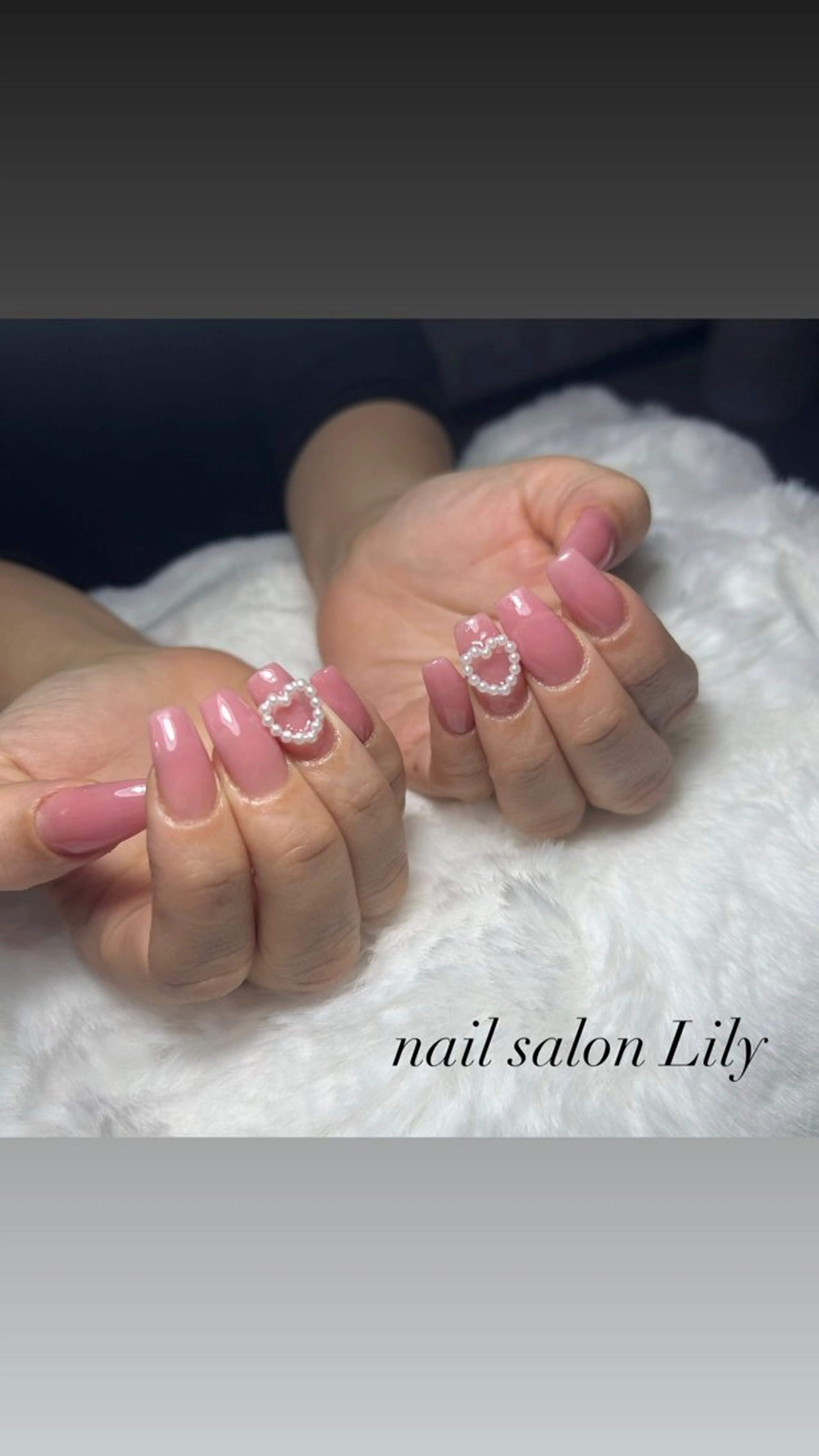 ネイル ワンカラーネイル ピンク スカルプネイル ハンドネイル nail salon Lily所属・藤田 璃々のネイルデザイン